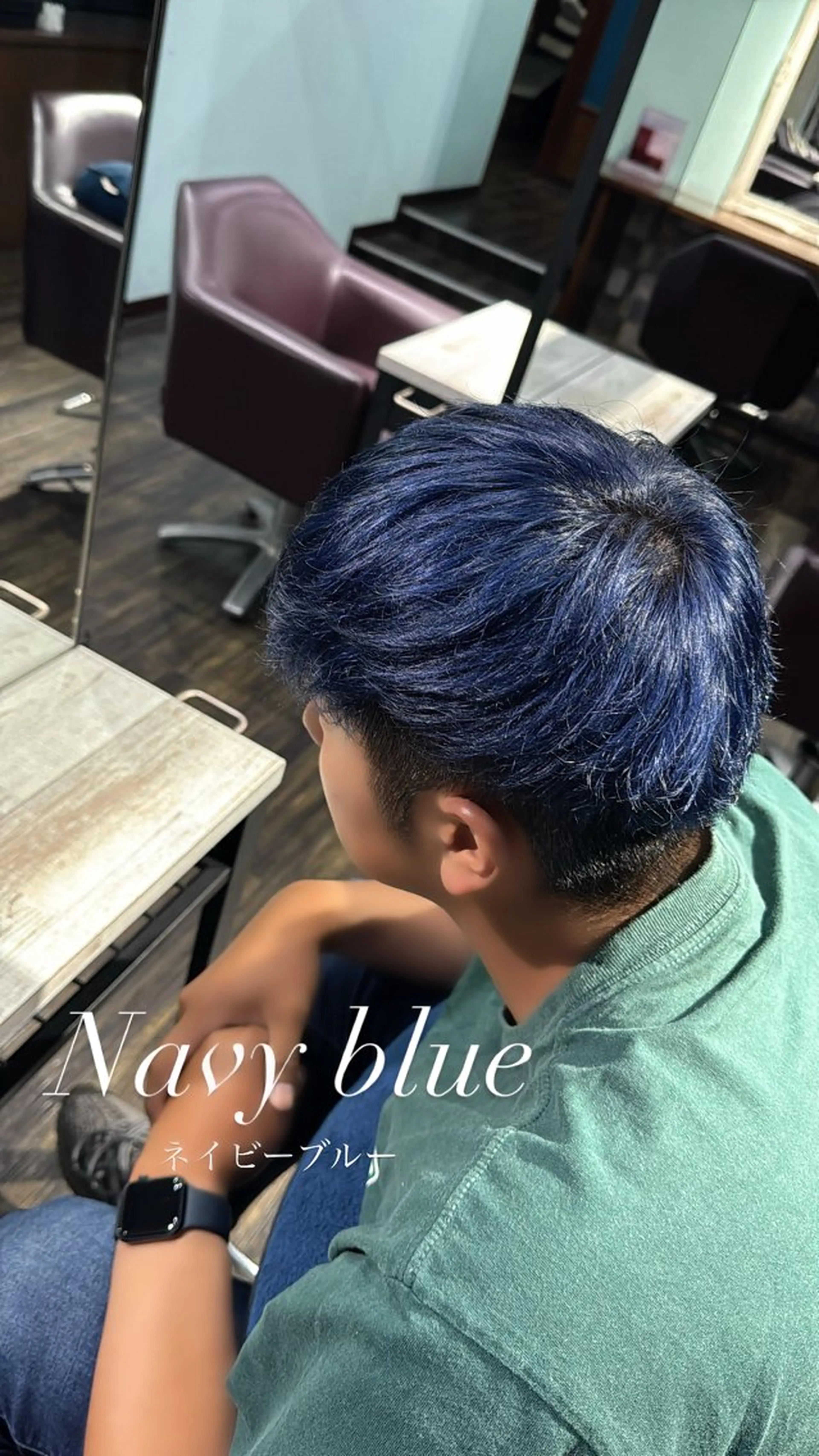 カラー ブリーチ ブルーカラー ネイビーカラー Blink remit hair所属・Blink Tomomiのエステ・リラクイメージ