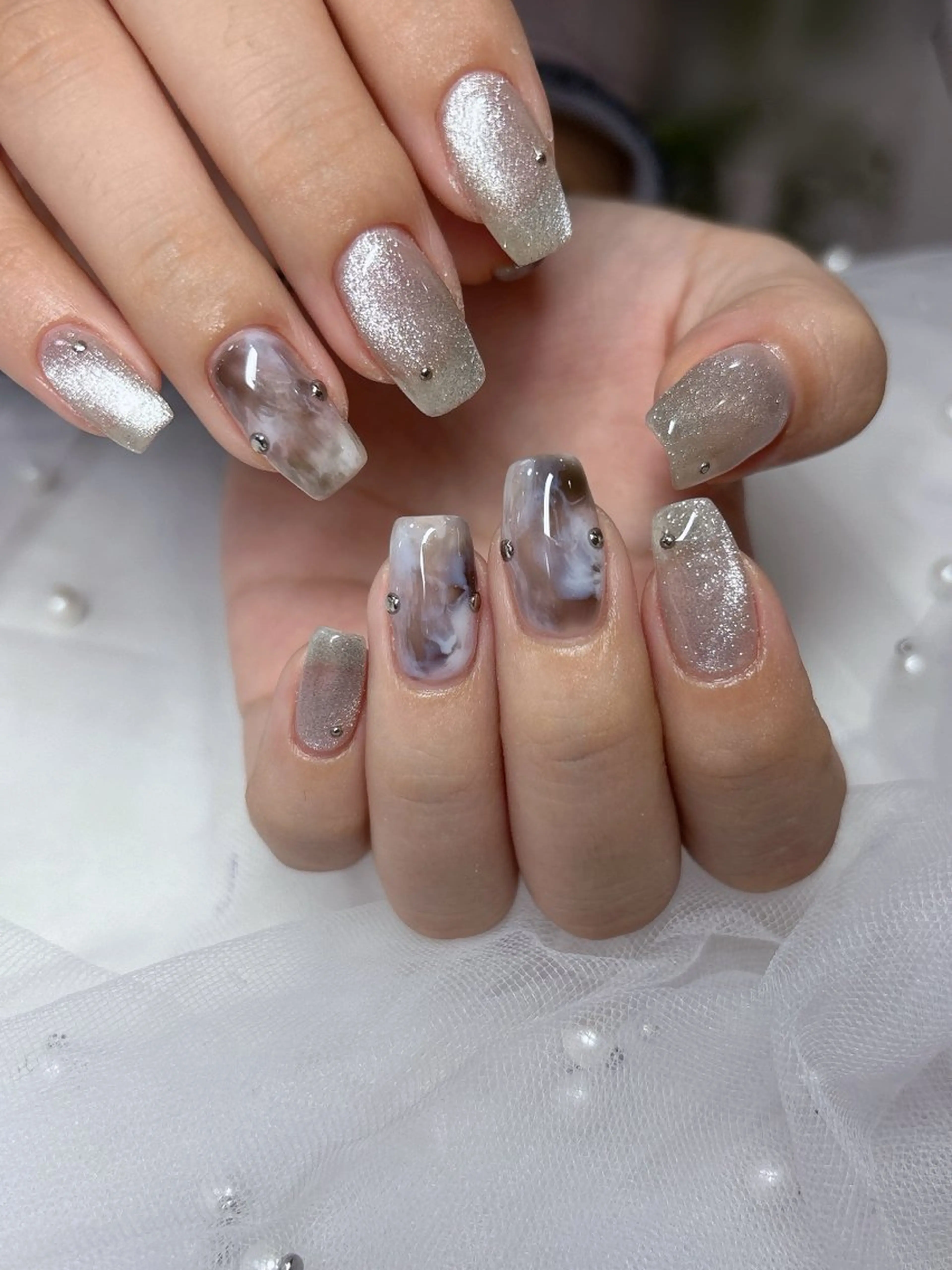 メンズ ネイル マグネットネイル Nao 🎀💕のネイルデザイン