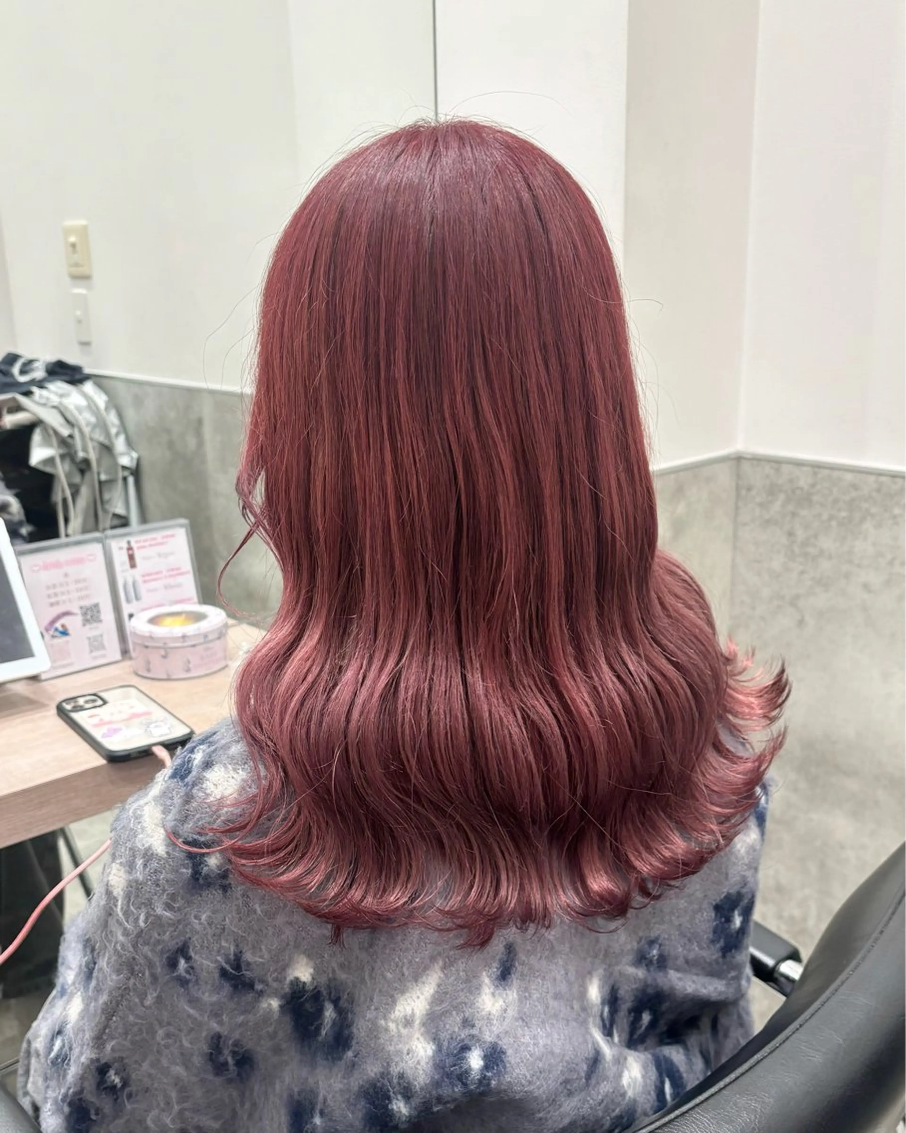 セミロング カラー 💗ガーリーヘア🎀 saki💗のヘアスタイル