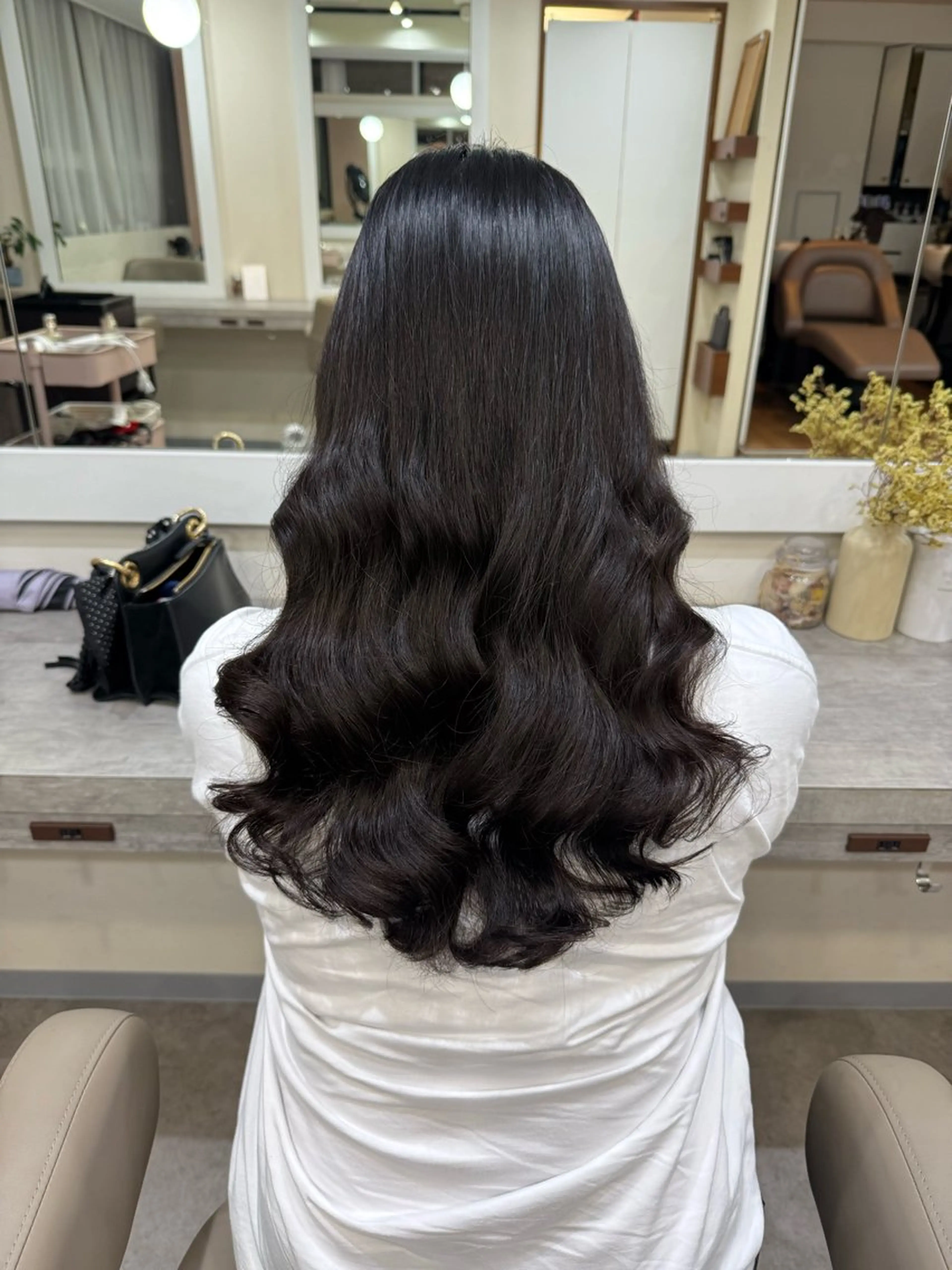 ロング パーマ カット パーマ 韓国風パーマ/ヘア セット/店長みづきのヘアスタイル