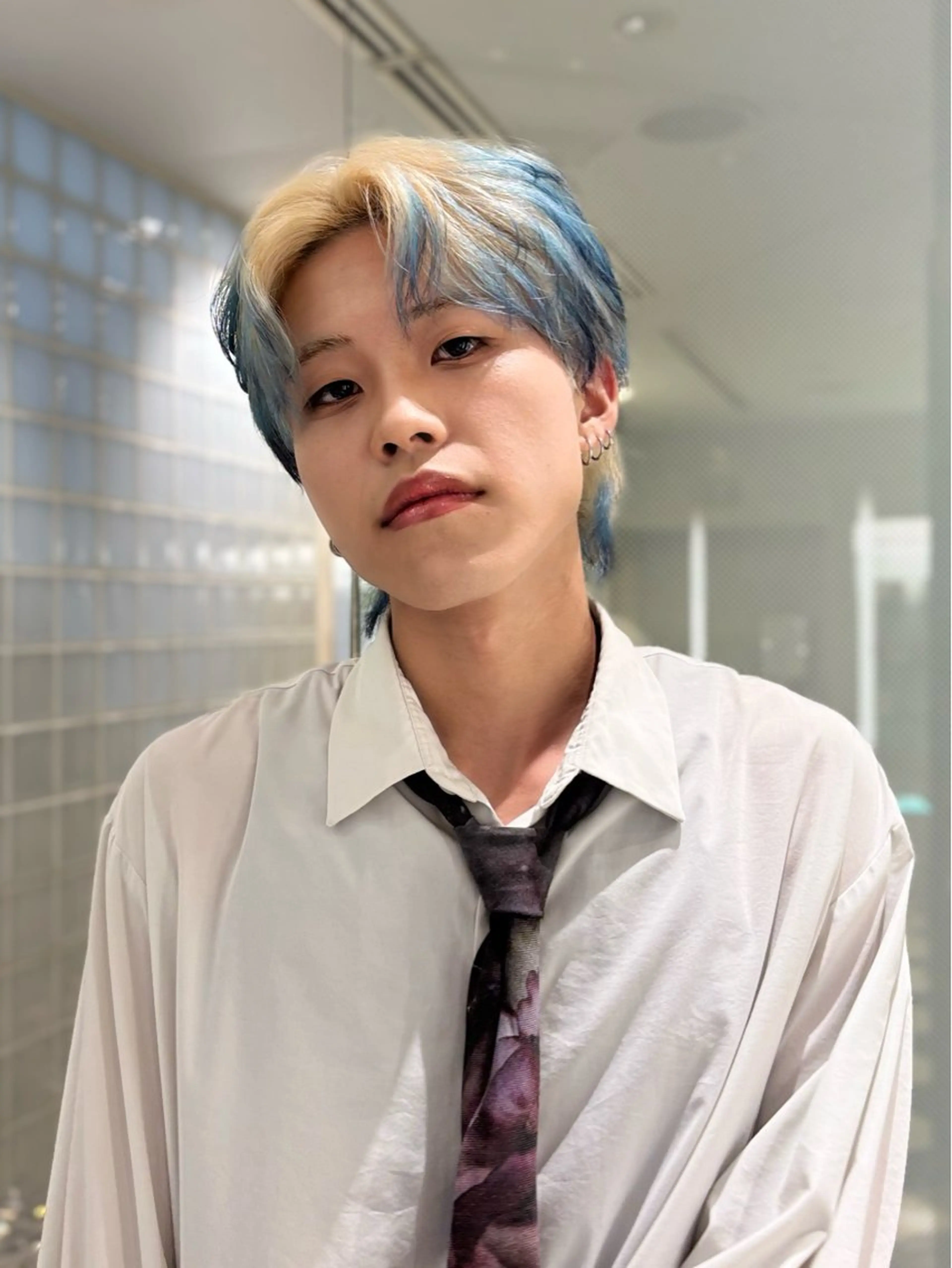 ミディアム カラー メンズ カット ヘアカラー トリートメント メンズパーマ/ブリー チ/motokiのヘアスタイル