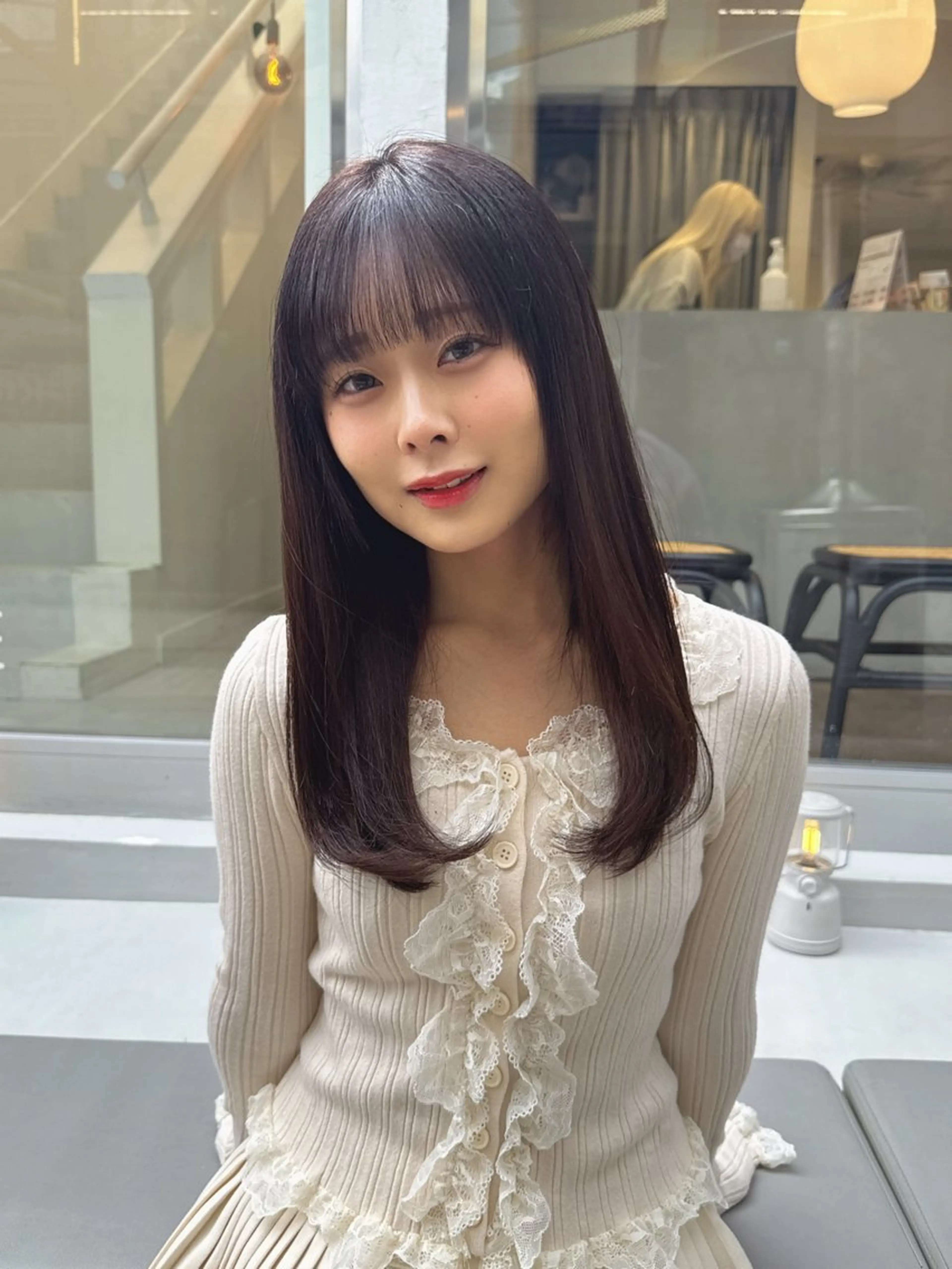 ミディアム カラー 黒髪 ブリーチ 透明感カラー ブリーチなしカラー 卒業式のヘアスタイル カット ヘアカラー トリートメント 💎透明感カラー特化 💎TAISEIのヘアスタイル