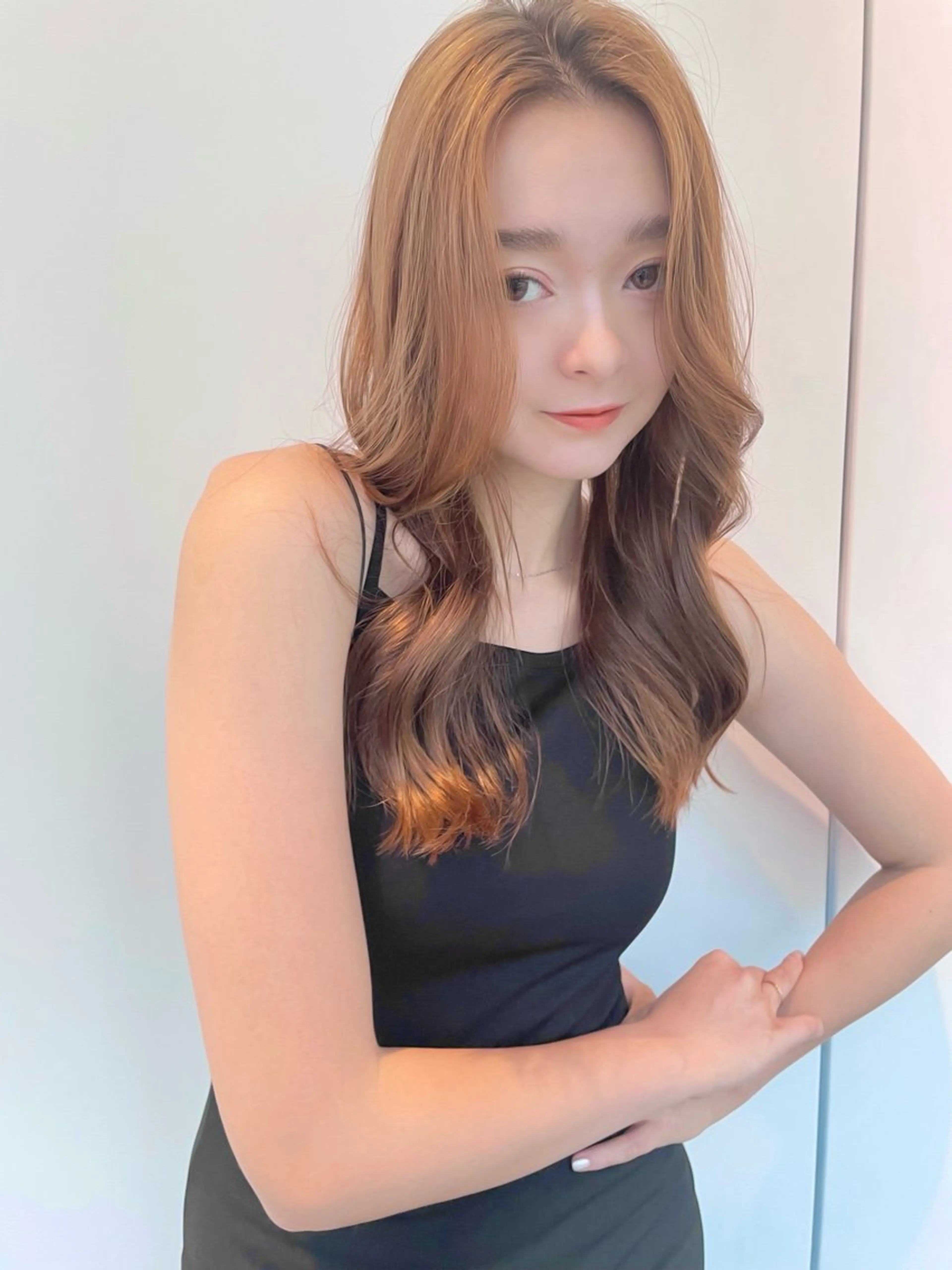 ロング カラー 韓国風ヘア カット ヘアカラー トリートメント KURO/韓国ヘア /レイヤーカットのヘアスタイル