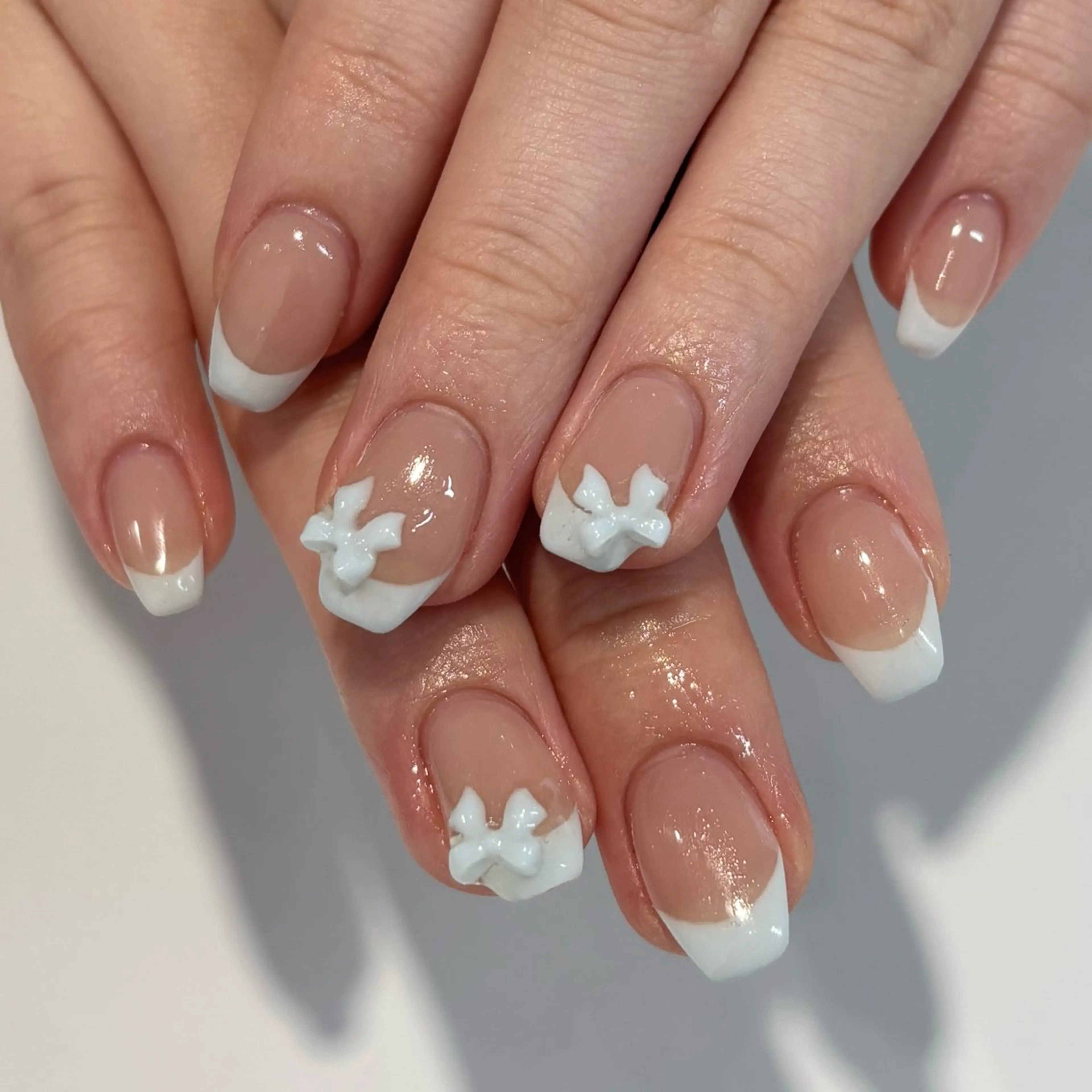 ネイル フレンチネイル リボン モデル様募集中♡ Kokomi🍮のネイルデザイン