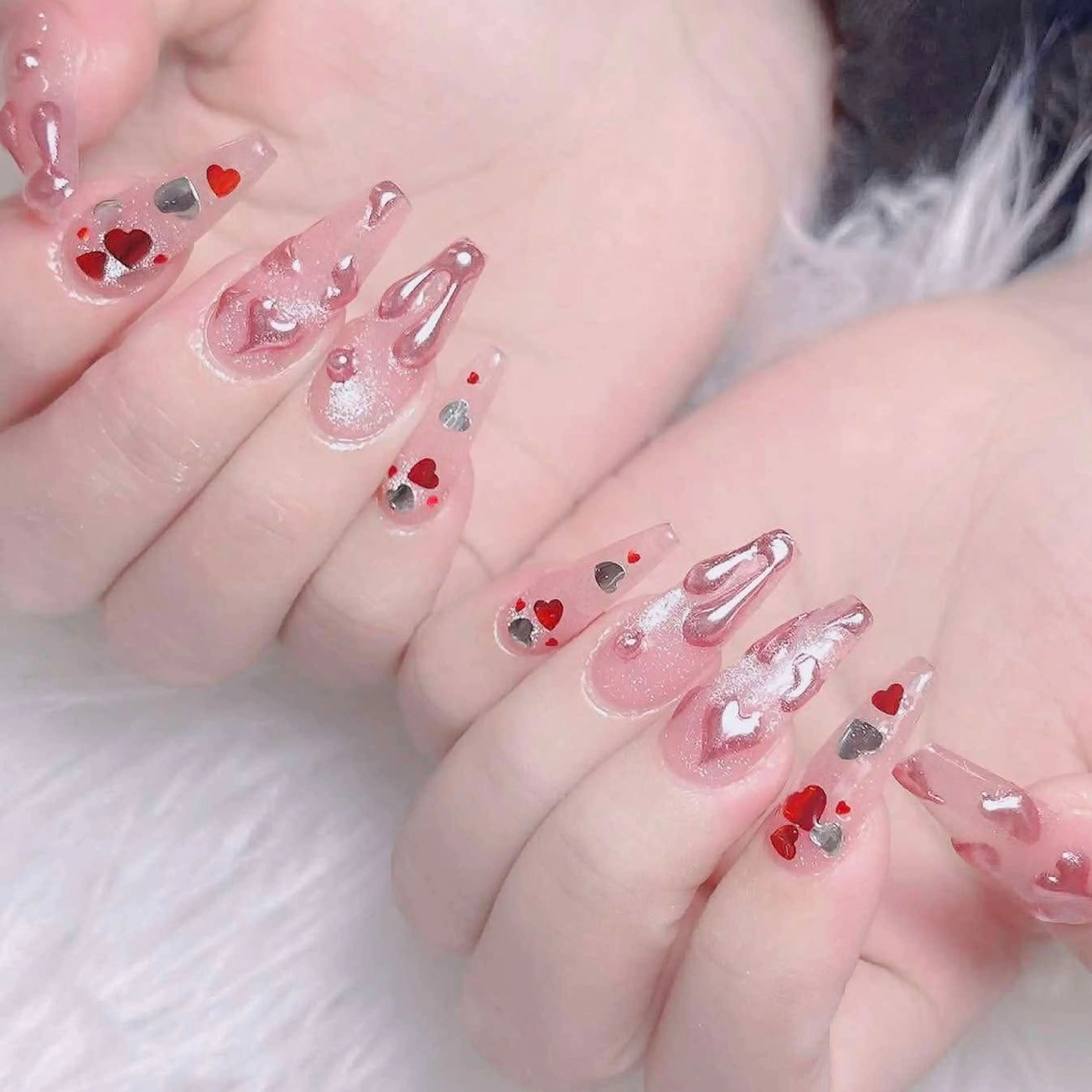 ネイル オーロラネイル チークネイル フットネイル フレンチネイル ハロウィン ハンドネイル Lumi Nail 新大久保3‘のネイルデザイン