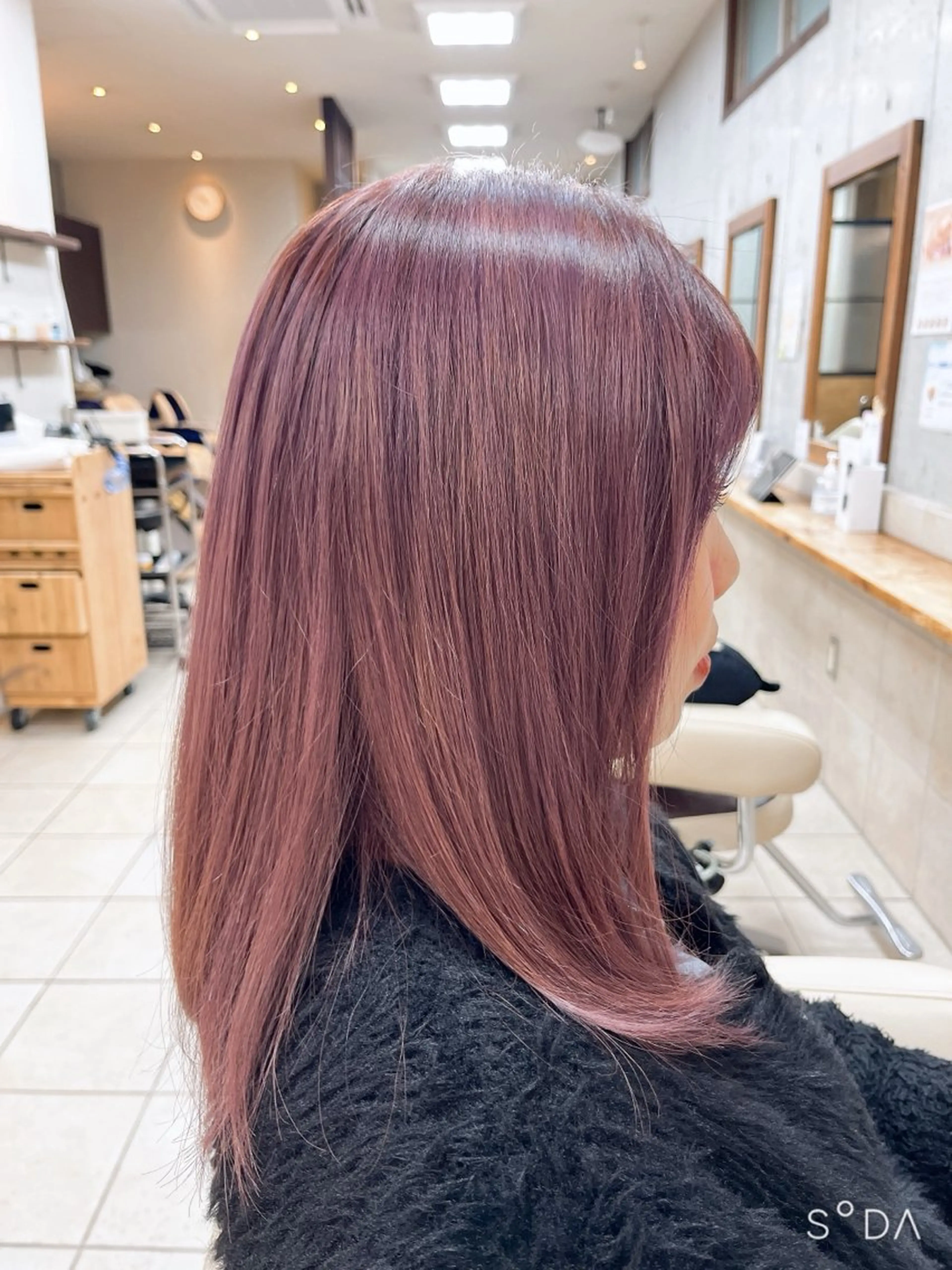ミディアム カラー カシス エドルカラー オレンジ パープルカラー ヘアカラー vis-a-vis　板橋店所属・たなか なおのヘアスタイル