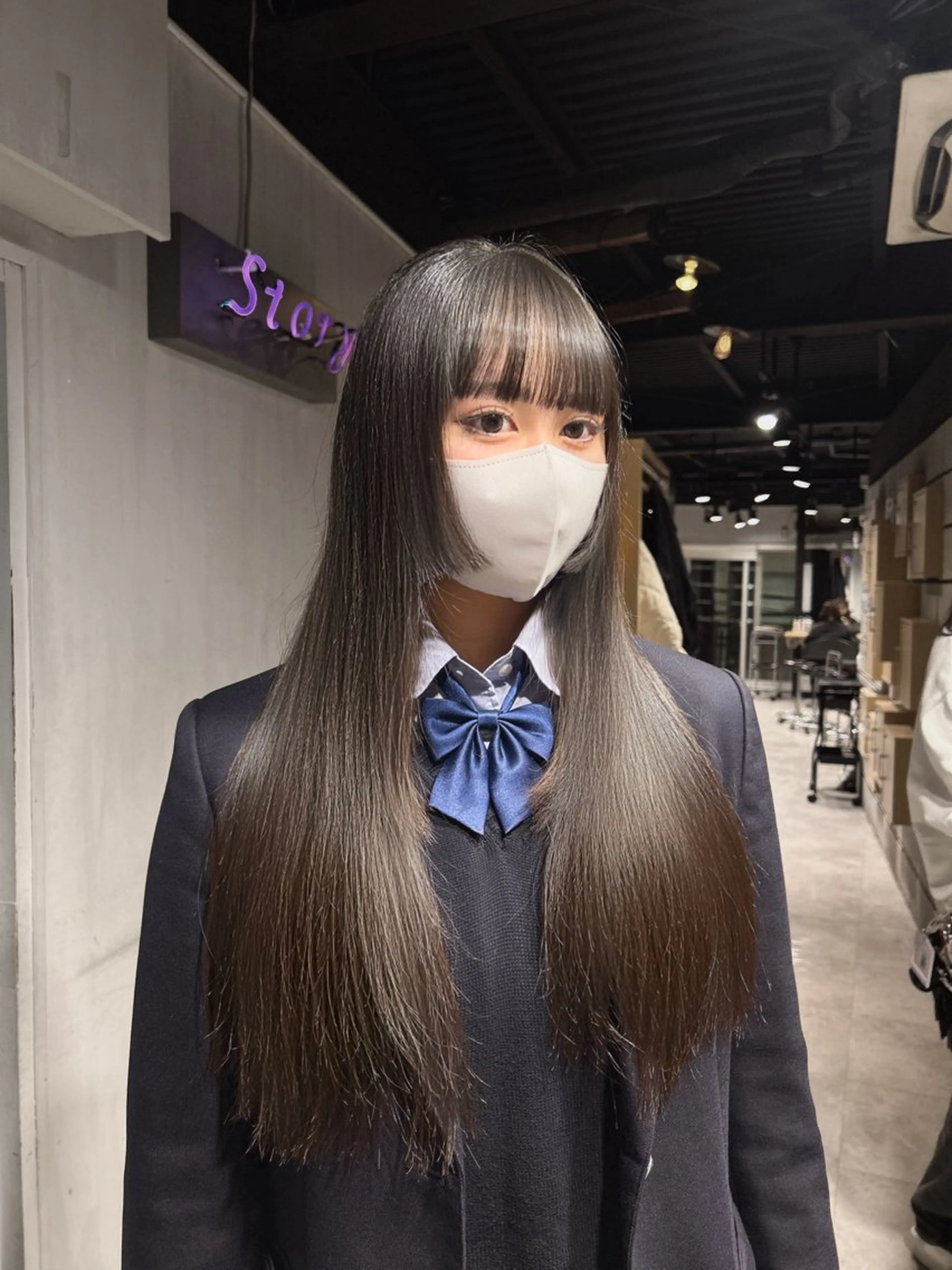 ロング 韓国風カラー 韓国風ヘア レイヤーカット ワンホンレイヤー MEI🎀垢抜けカラ ー🎀韓国styleのヘアスタイル