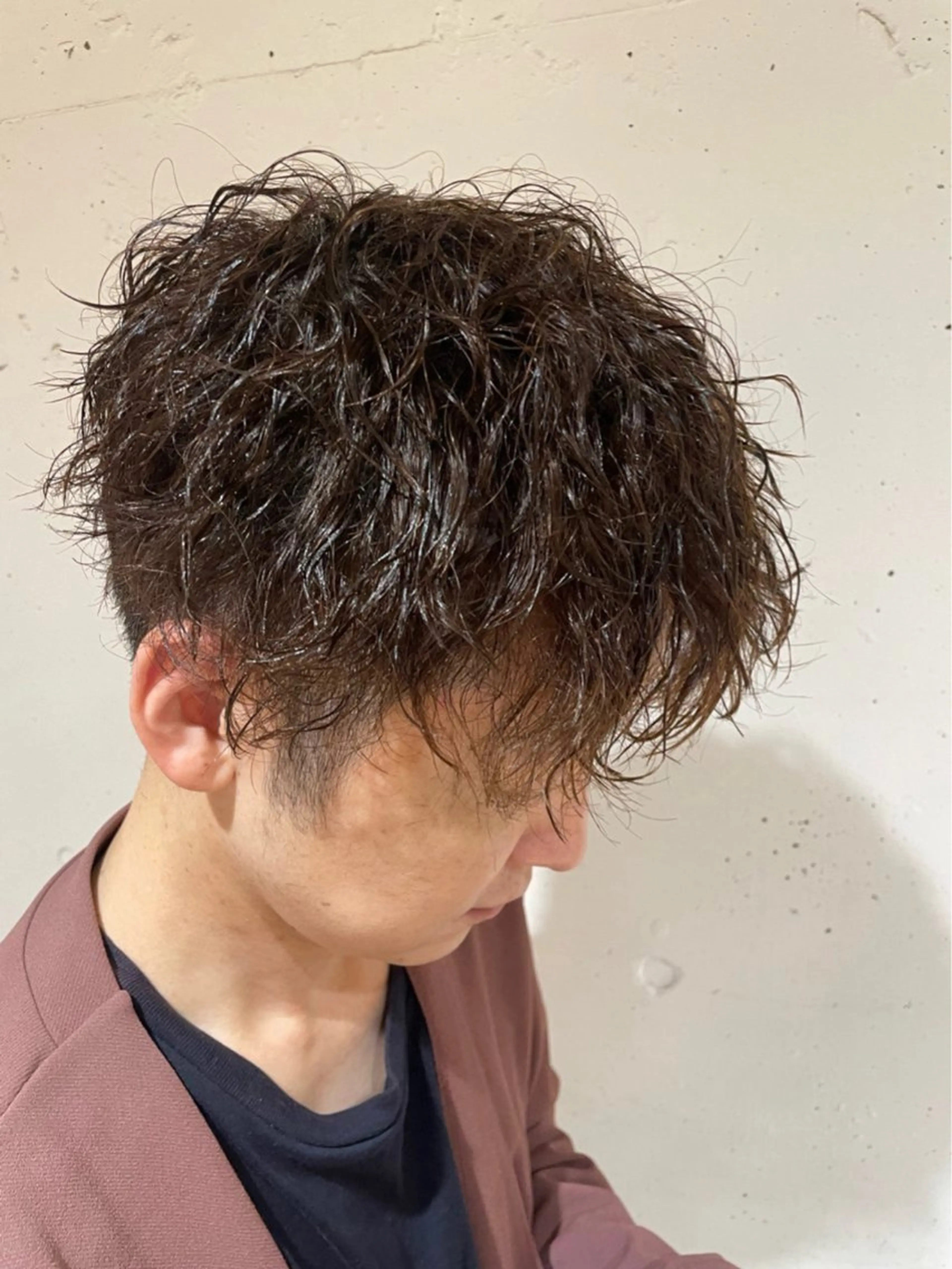 ショート カラー パーマ メンズ 髪質改善/縮毛/新宿 🫧SUZUKA🫧のヘアスタイル