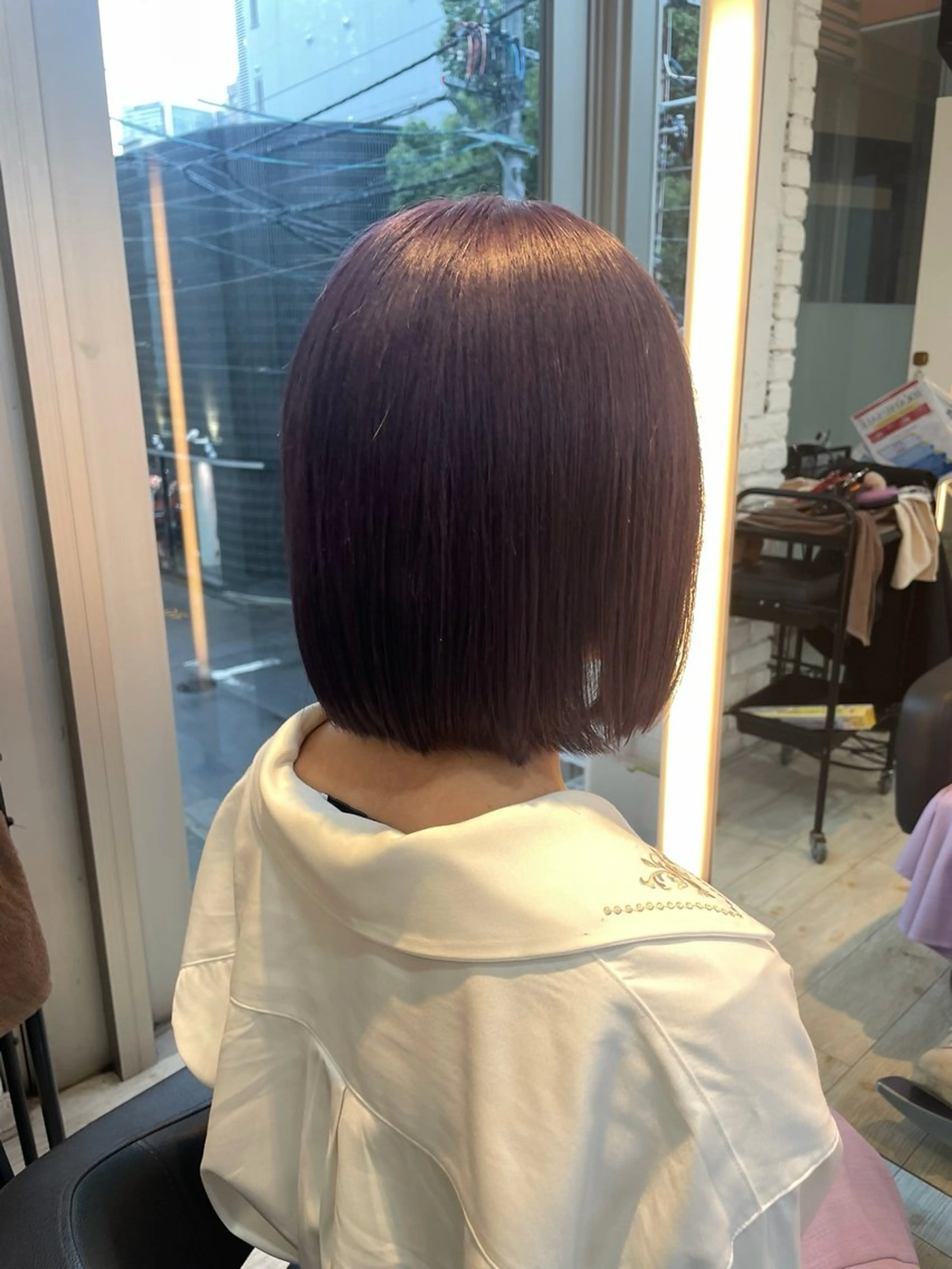 ショート カラー ヘアカラー トリートメント ブリーチ/髪質改善/ ハイトーン/暖色のヘアスタイル