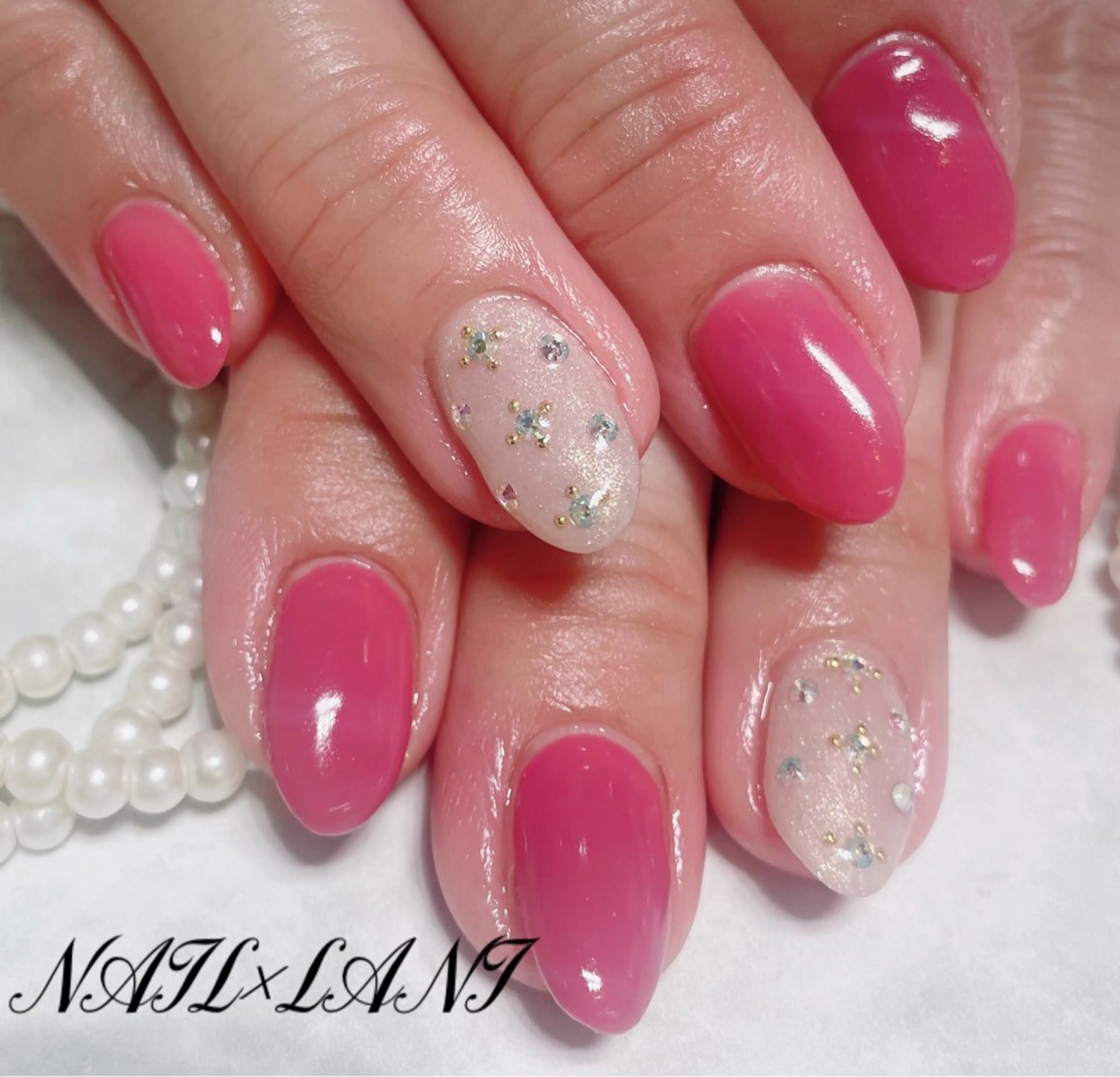 ネイル フットネイル ジェルネイル マグネットネイル パラジェル ハンドネイル 一之瀬 柚季のネイルデザイン