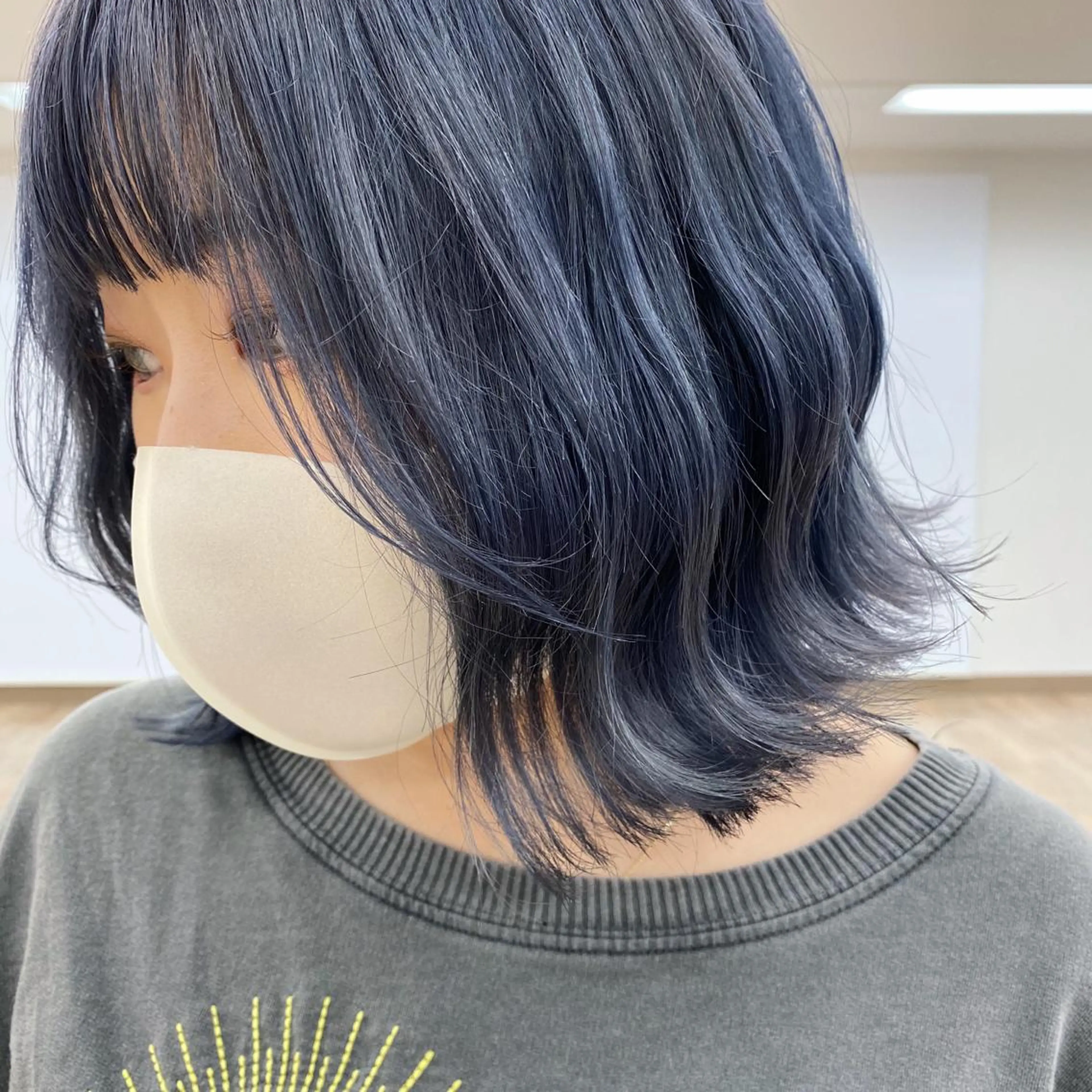 ショート カラー ヘアアレンジ アッシュ ブルーカラー ブルーアッシュ カット ヘアカラー トリートメント 小顔カット/艶 カラー特化♡MIHOのヘアスタイル
