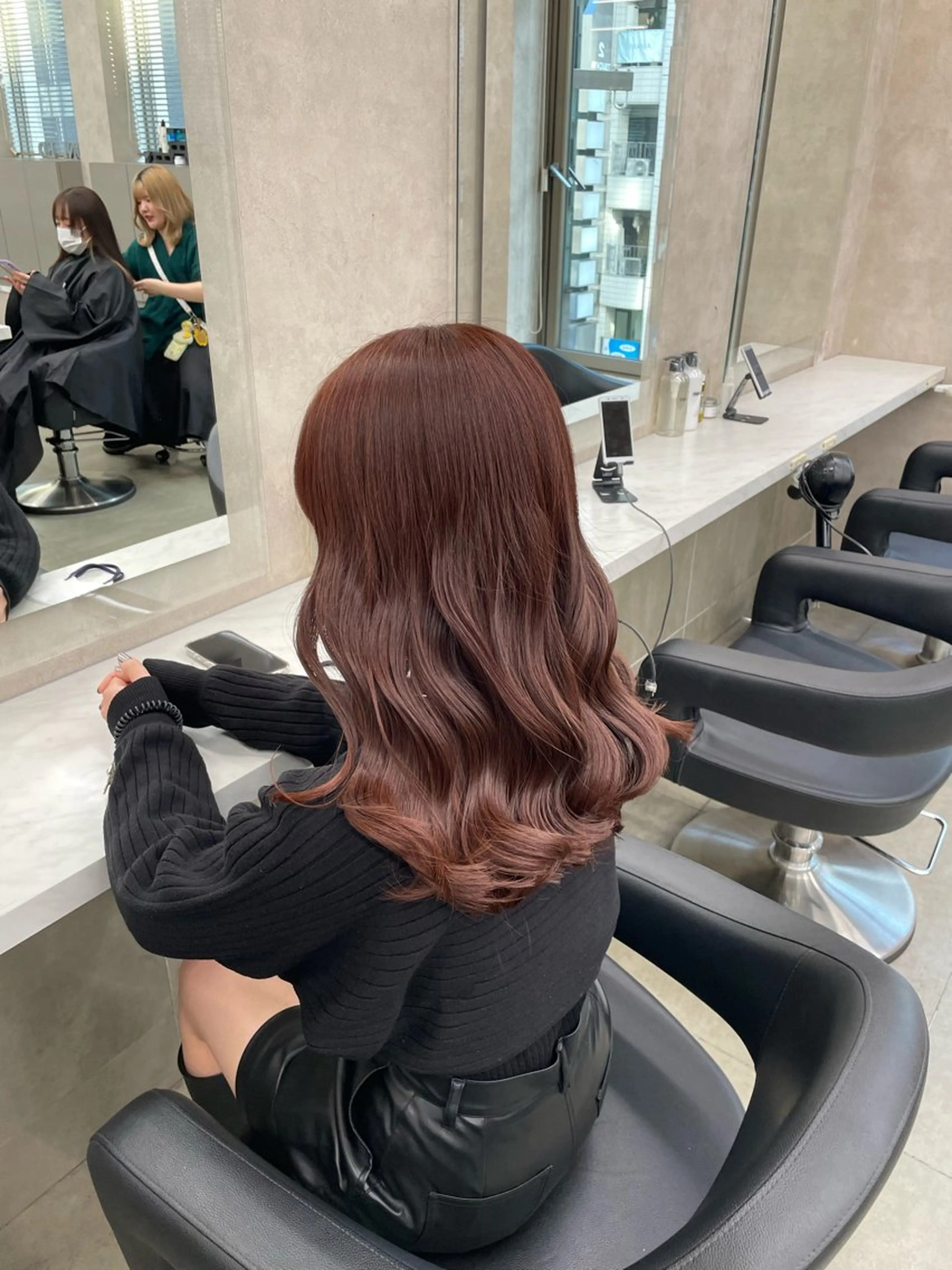 セミロング カラー ヘアアレンジ ヘアカラー トリートメント ヘアセット 💗横浜美容室 💗HARUNAのヘアスタイル