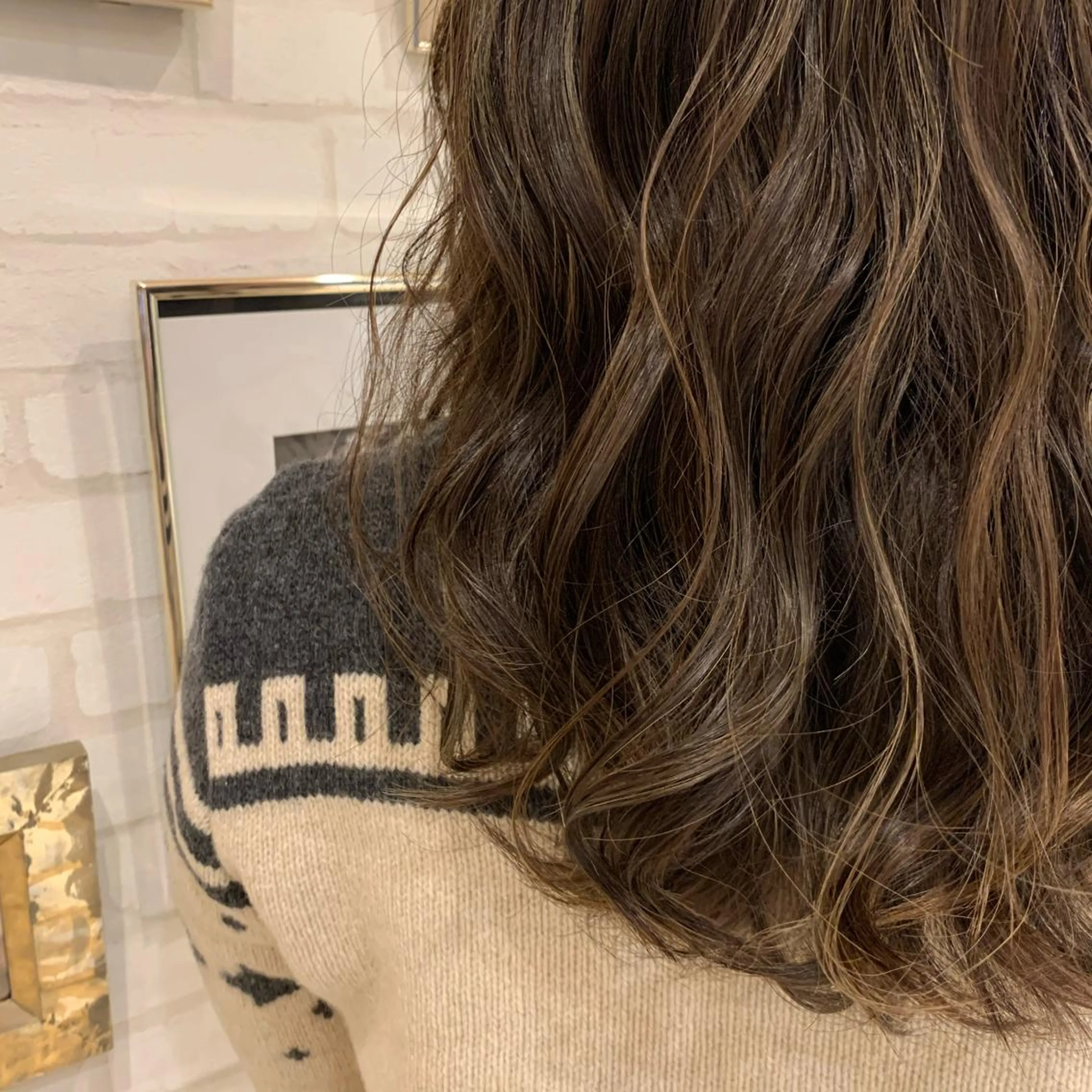 セミロング カラー カット ヘアカラー 【髪質改善】 夏目結以のヘアスタイル