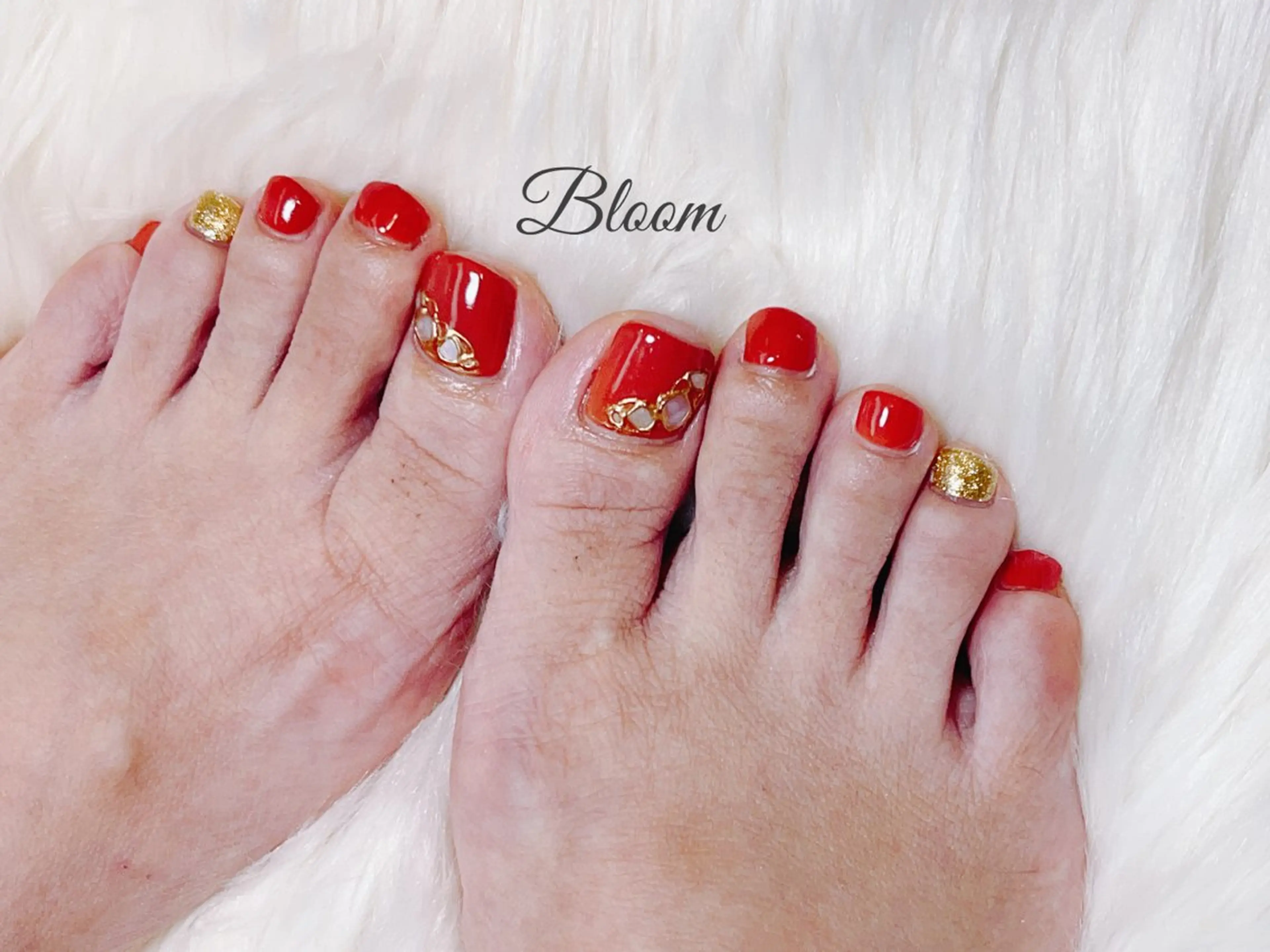 ネイル アートネイル フットネイル ワンカラーネイル Bloom Nail Salonのネイルデザイン