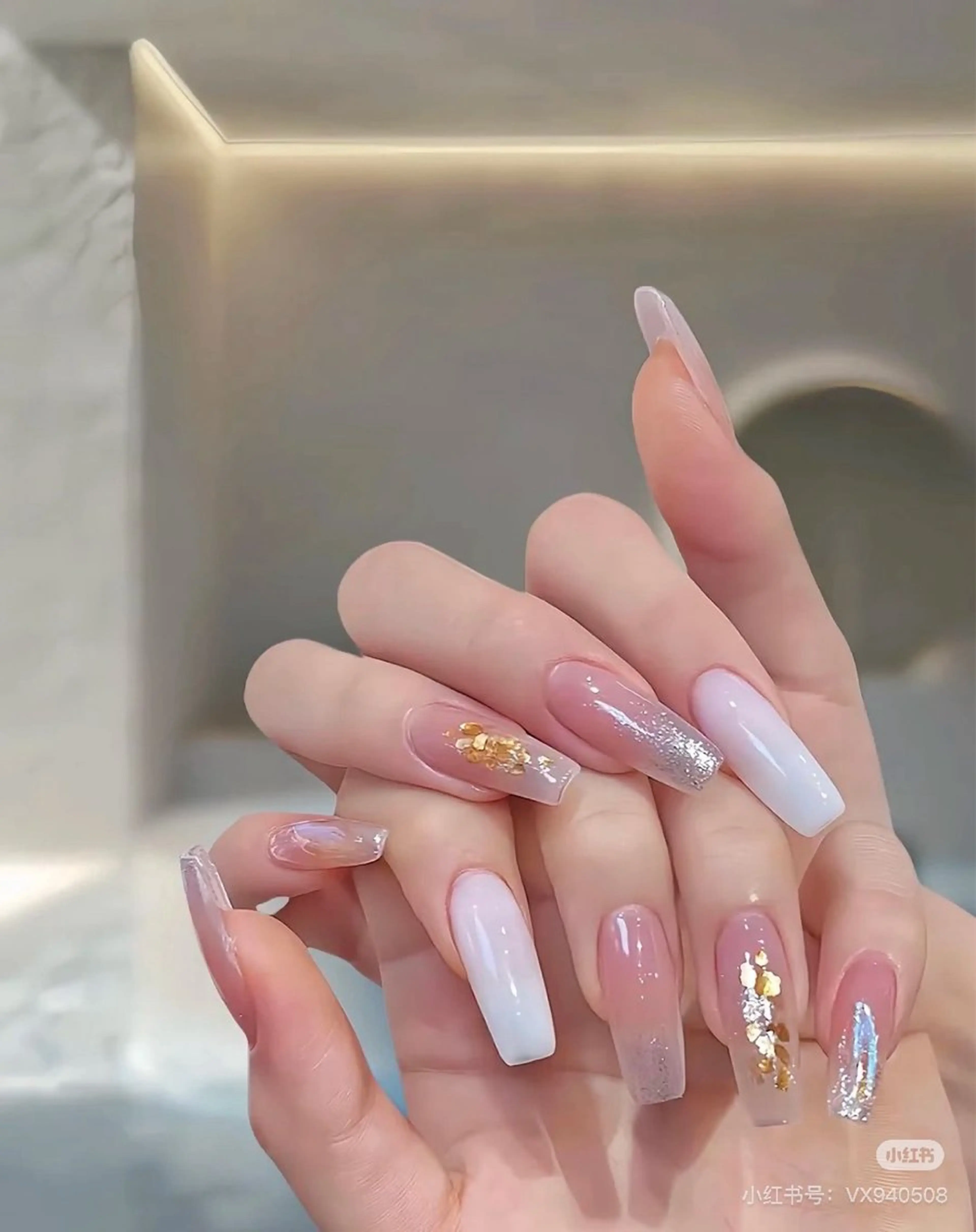 ネイル 成人式 ジェルネイル ネイルチップ ハンドネイル MoMoA Nail ネイル長さ出し専門店のネイルデザイン