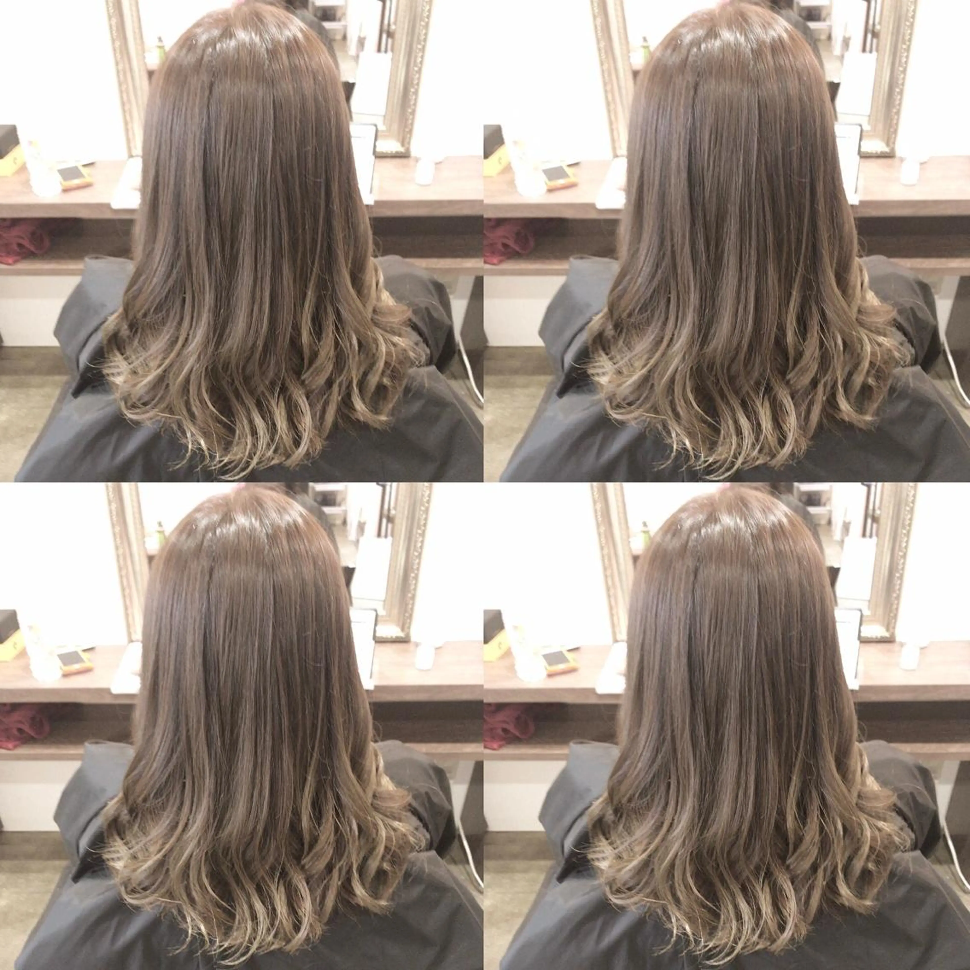 セミロング カラー レイヤーカット匠 イソザキノリユキのヘアスタイル