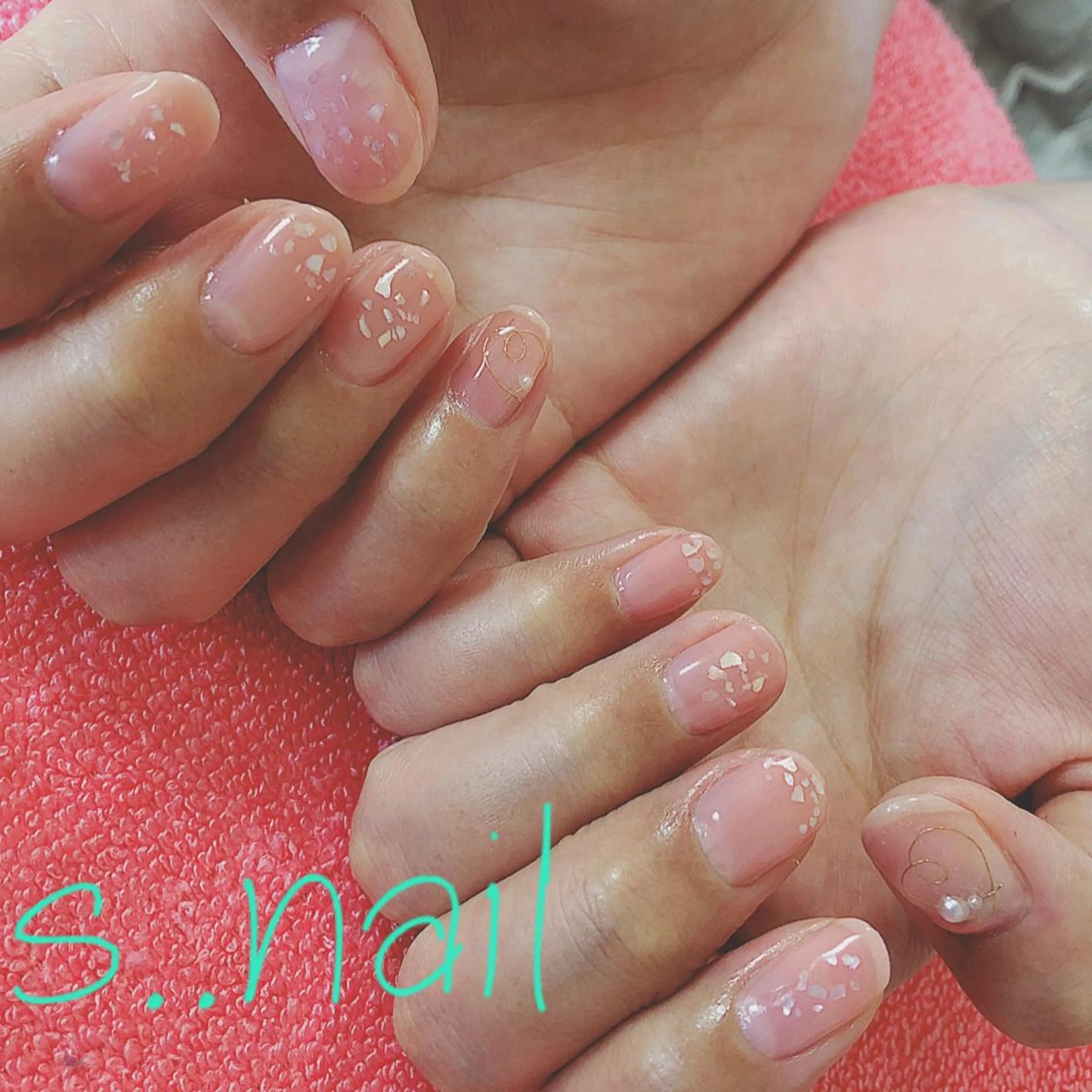 ネイル ハート ピンク ハンドネイル フットネイル s..nail / MORITAのネイルデザイン