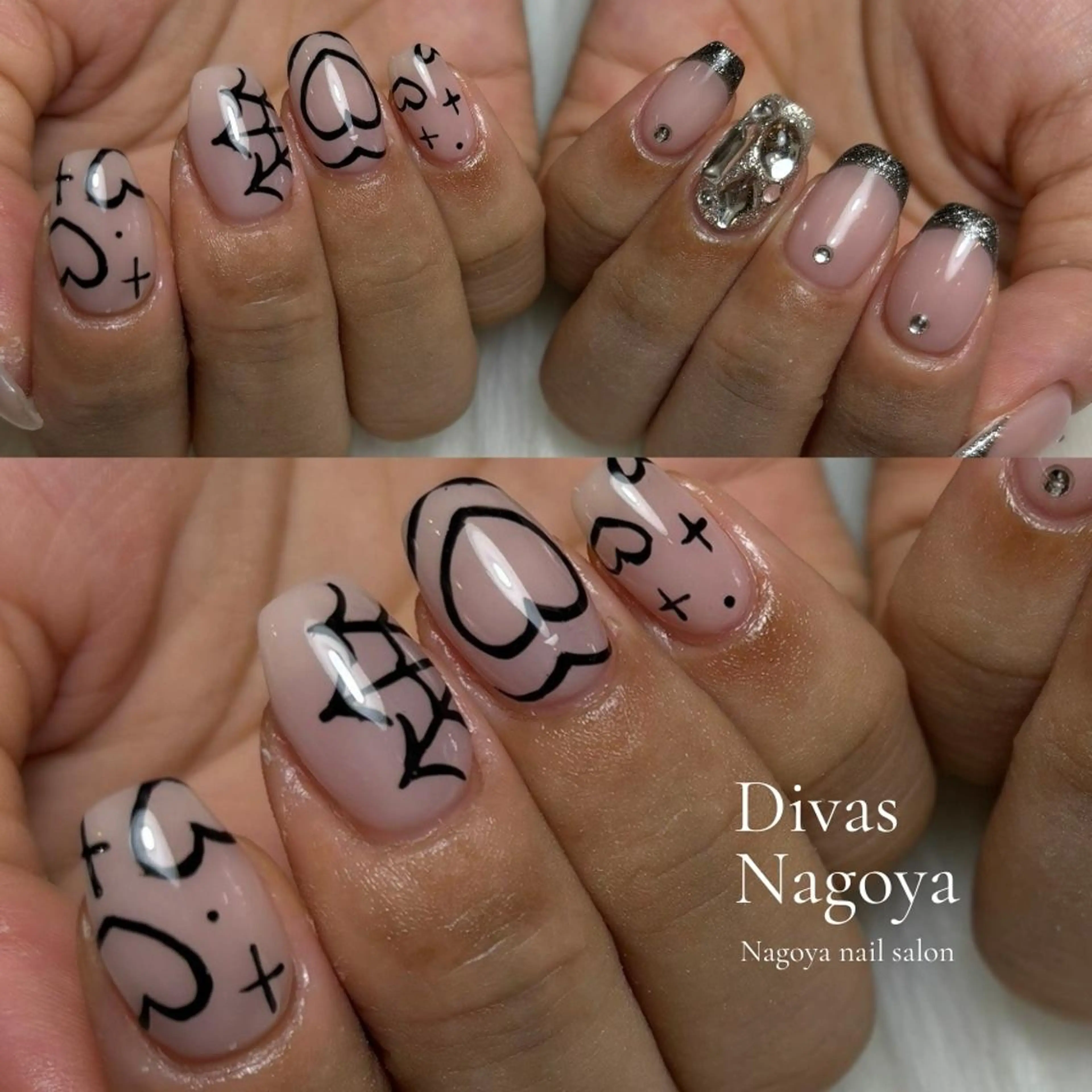 ネイル 長さ出し ジェルネイル 韓国ネイル マグネットネイル 持ち込み 🎀Sakae D.d nail🎀のネイルデザイン