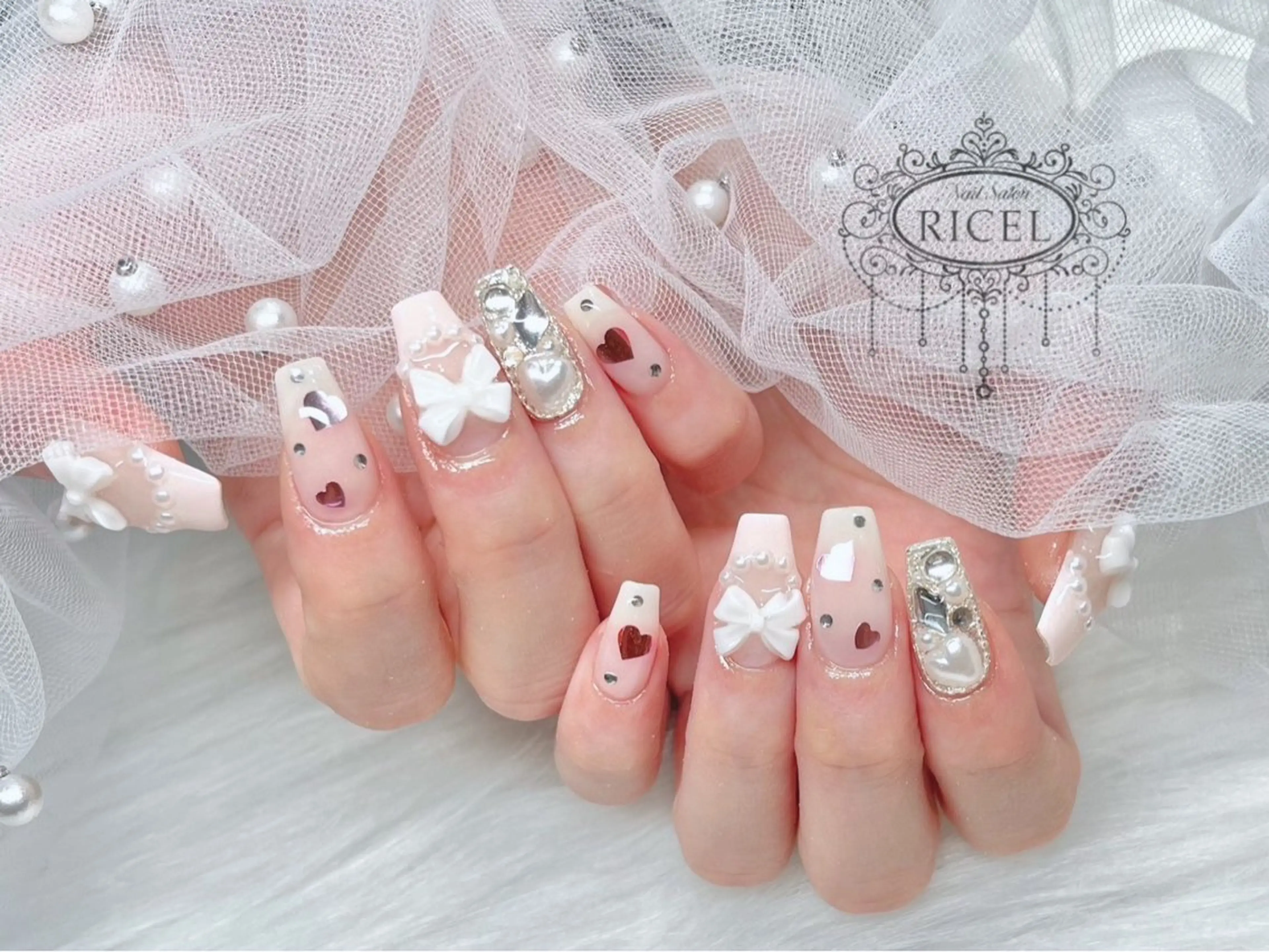 🎀初回オフ無料🎀¥11500→¥10000【人気No.2🤍10本デザイン】※オフなしの写真