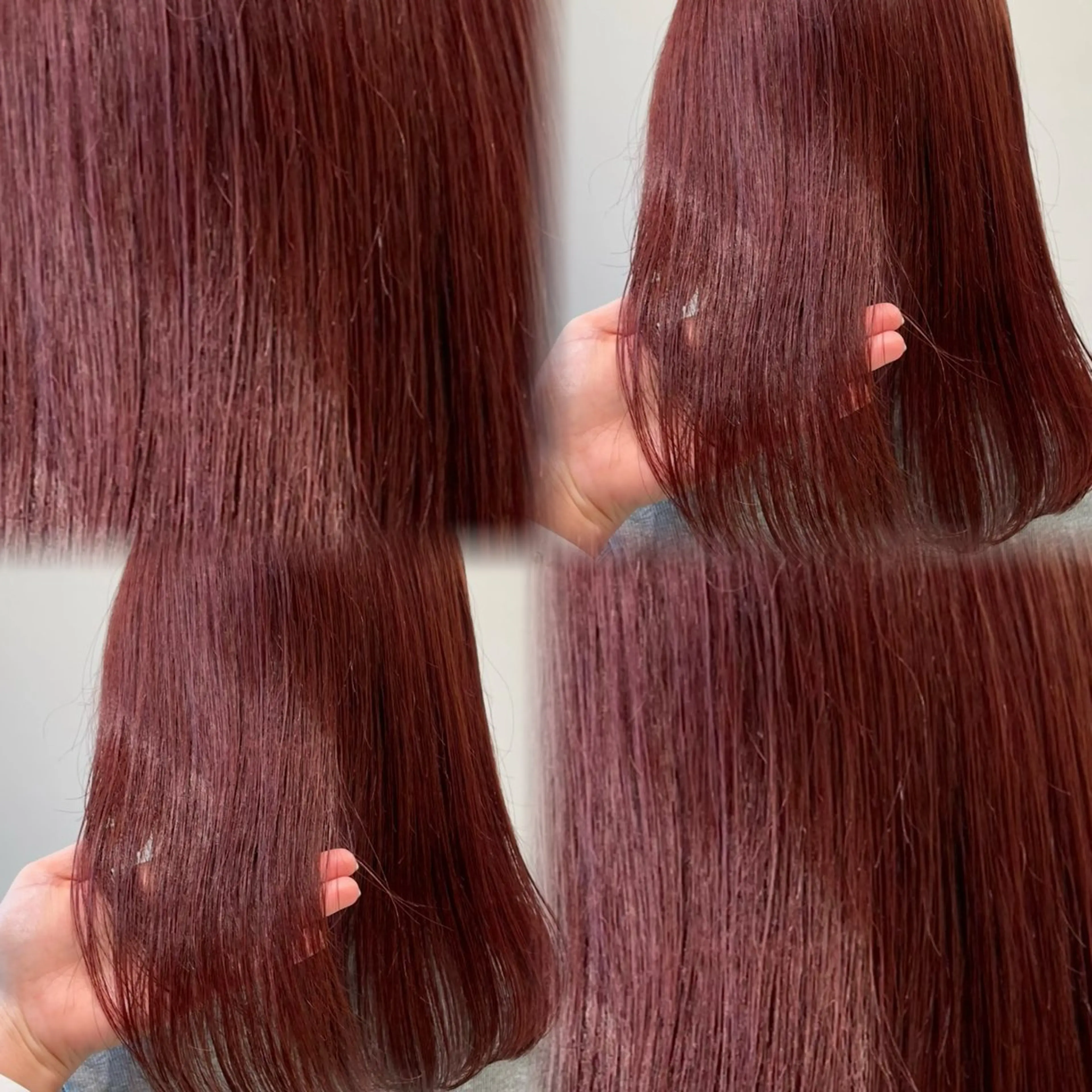 セミロング カラー 透明感カラー ピンクカラー バイオレットカラー カット ヘアカラー トリートメント suzuna/暖色/ ヘッドスパ/ヘアケアのヘアスタイル