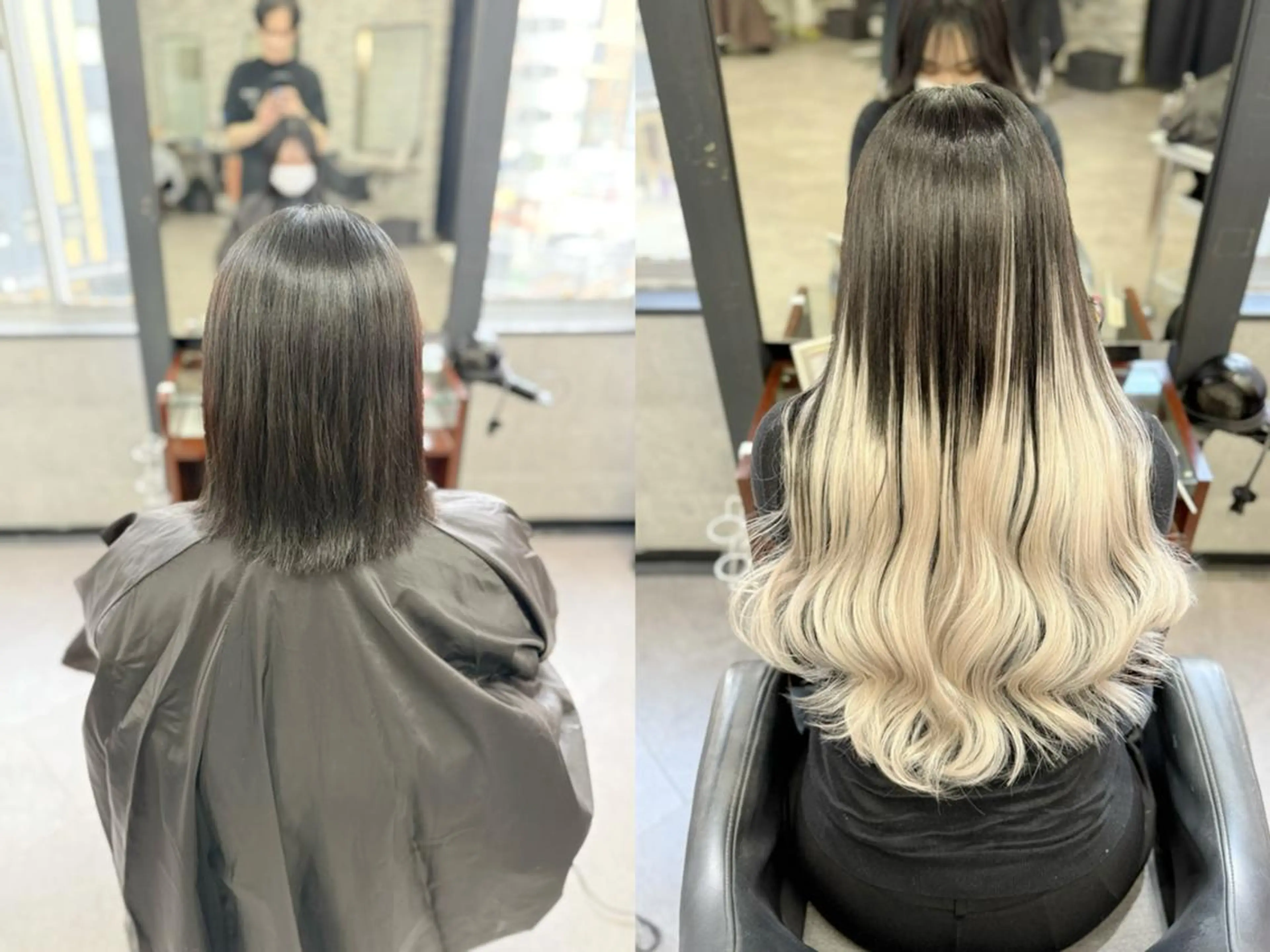 ロング 💎馴染むエクステ ×カラーTOMO💎のヘアスタイル