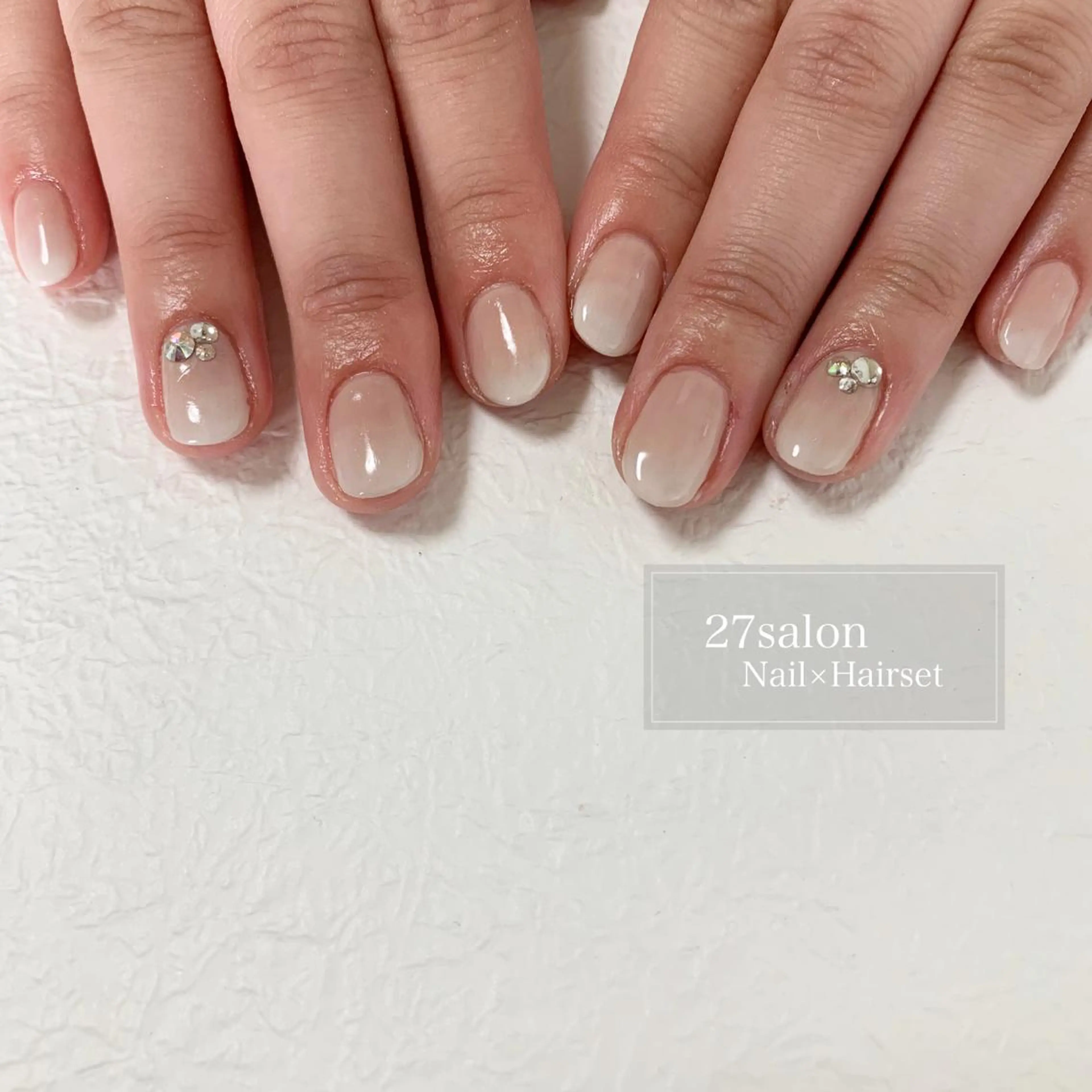 ネイル オフィスネイル シンプルネイル ハンドネイル 27salon yuinaのネイルデザイン