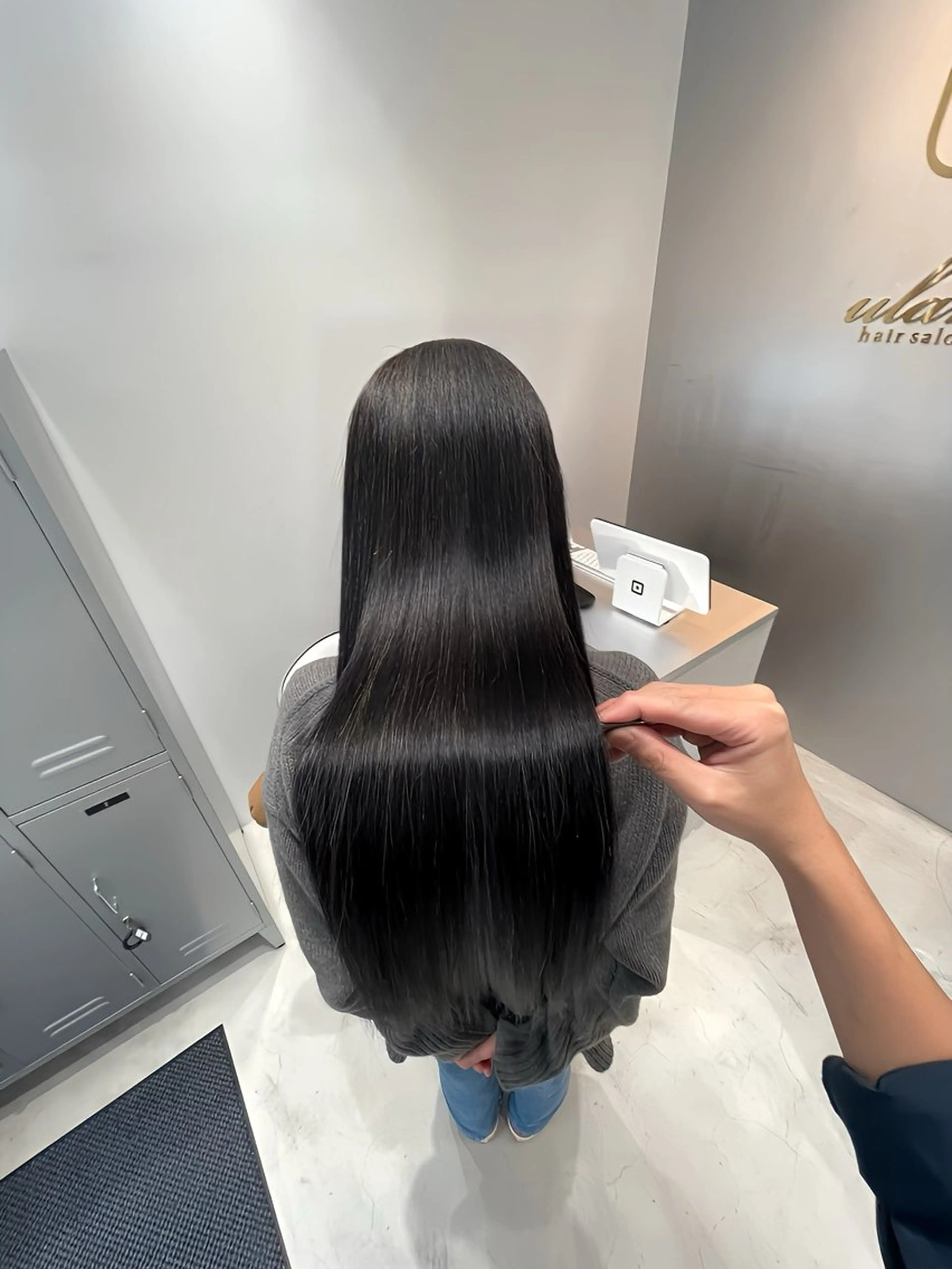 ロング カラー パーマ グレージュ ハイライトカラー ハイライト 髪質改善 縮毛矯正 ulan所属・髪質改善/艶カラー✨ /杉田のヘアスタイル