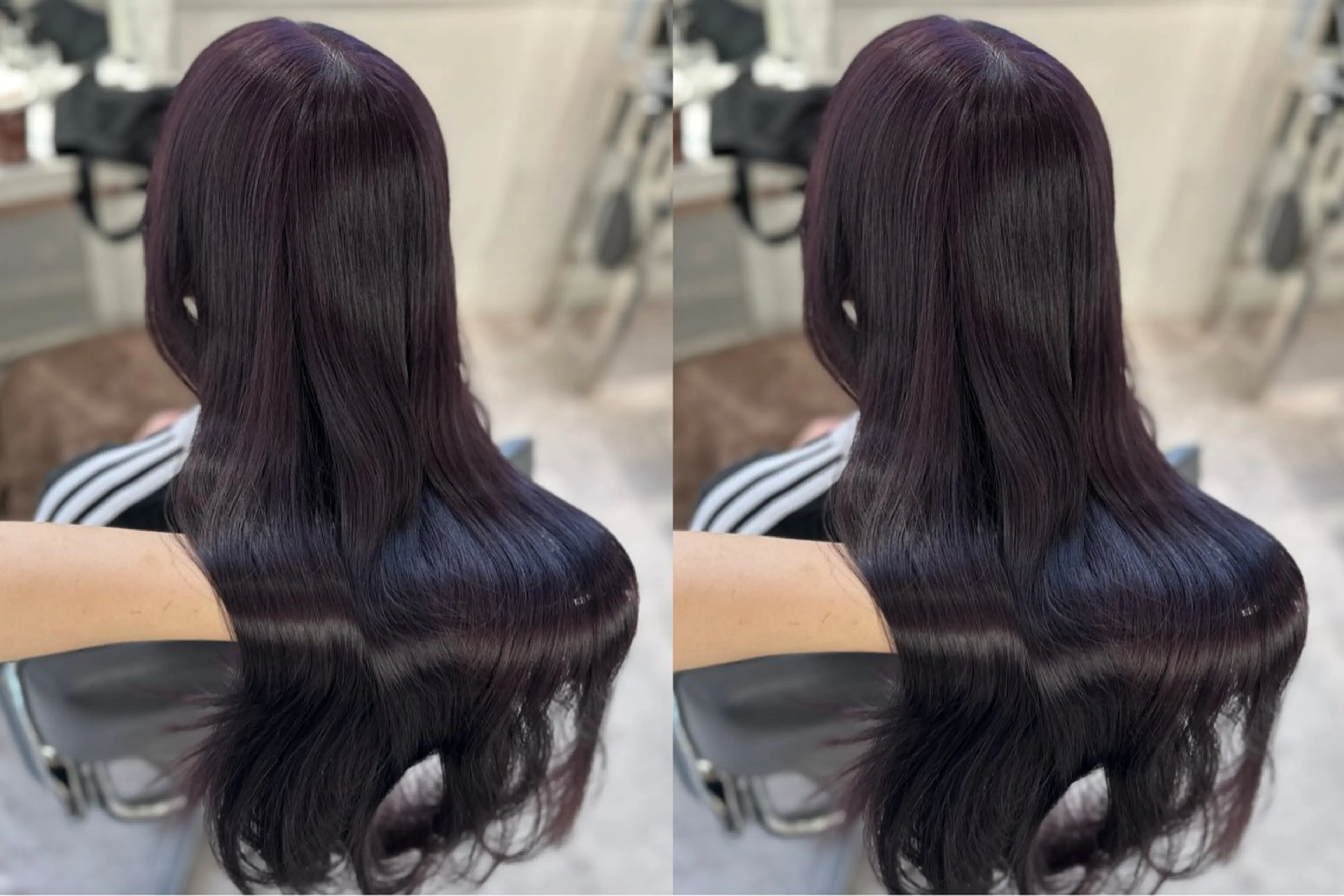 ロング カラー ブリーチ ダブルカラー ラベンダーカラー ブリーチなしカラー カット ヘアカラー 渋谷韓国ヘア🇰🇷 SAYAKA🩶ᩚのヘアスタイル