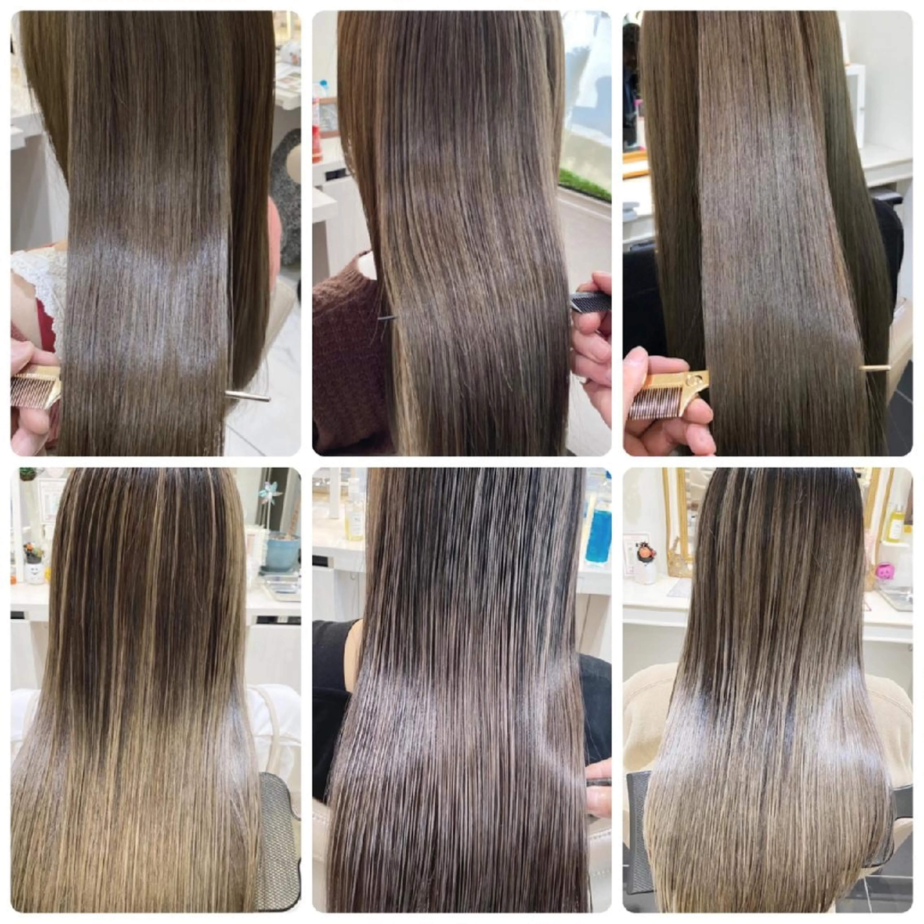 ロング カラー 髪質改善 カット ヘアカラー トリートメント ＡＳＨ 大宮のヘアスタイル
