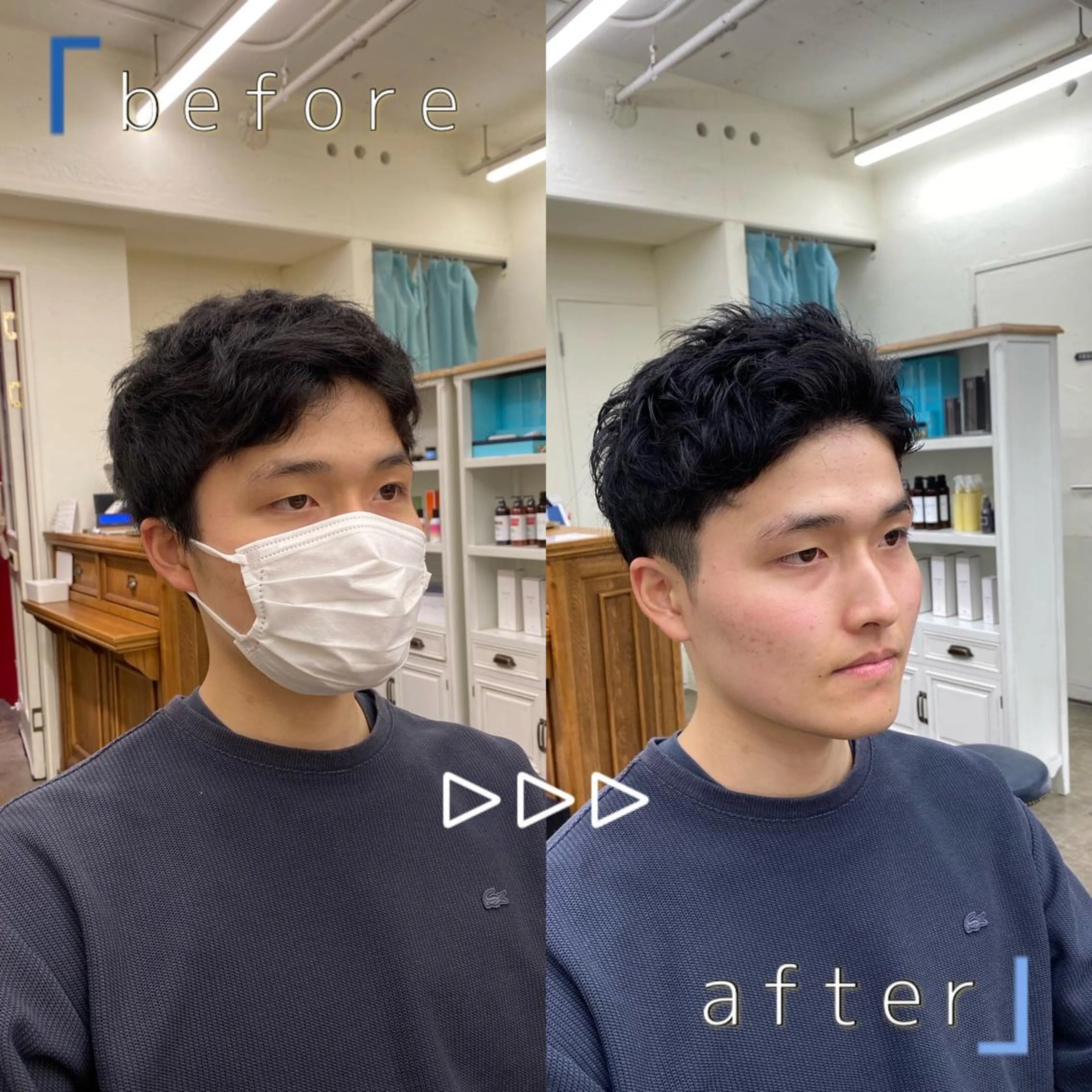 ショート パーマ メンズ YUTA/艶髪/髪質 改善/メンズカットのヘアスタイル