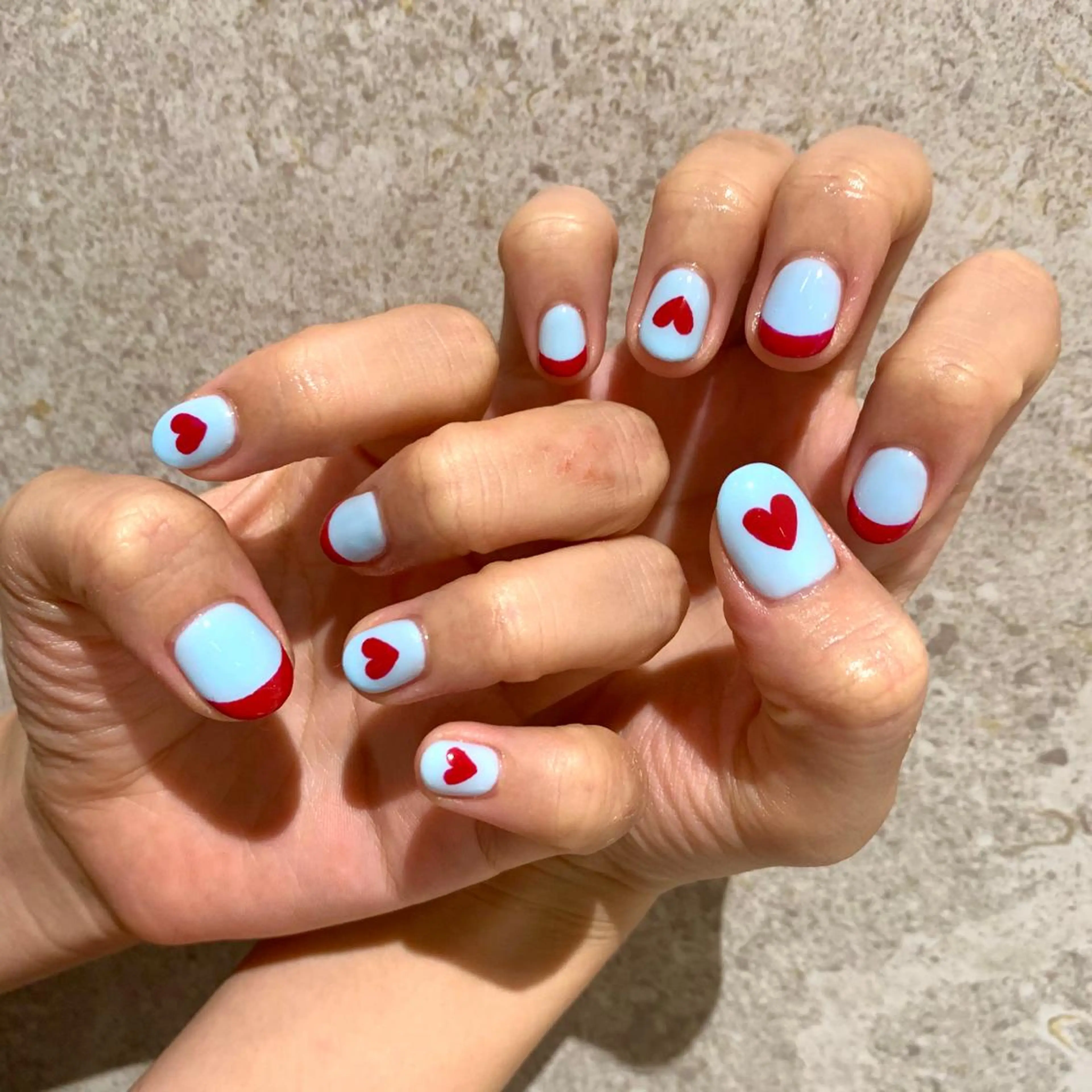 ネイル フレンチネイル ハート esby Loely MIZUKIのネイルデザイン