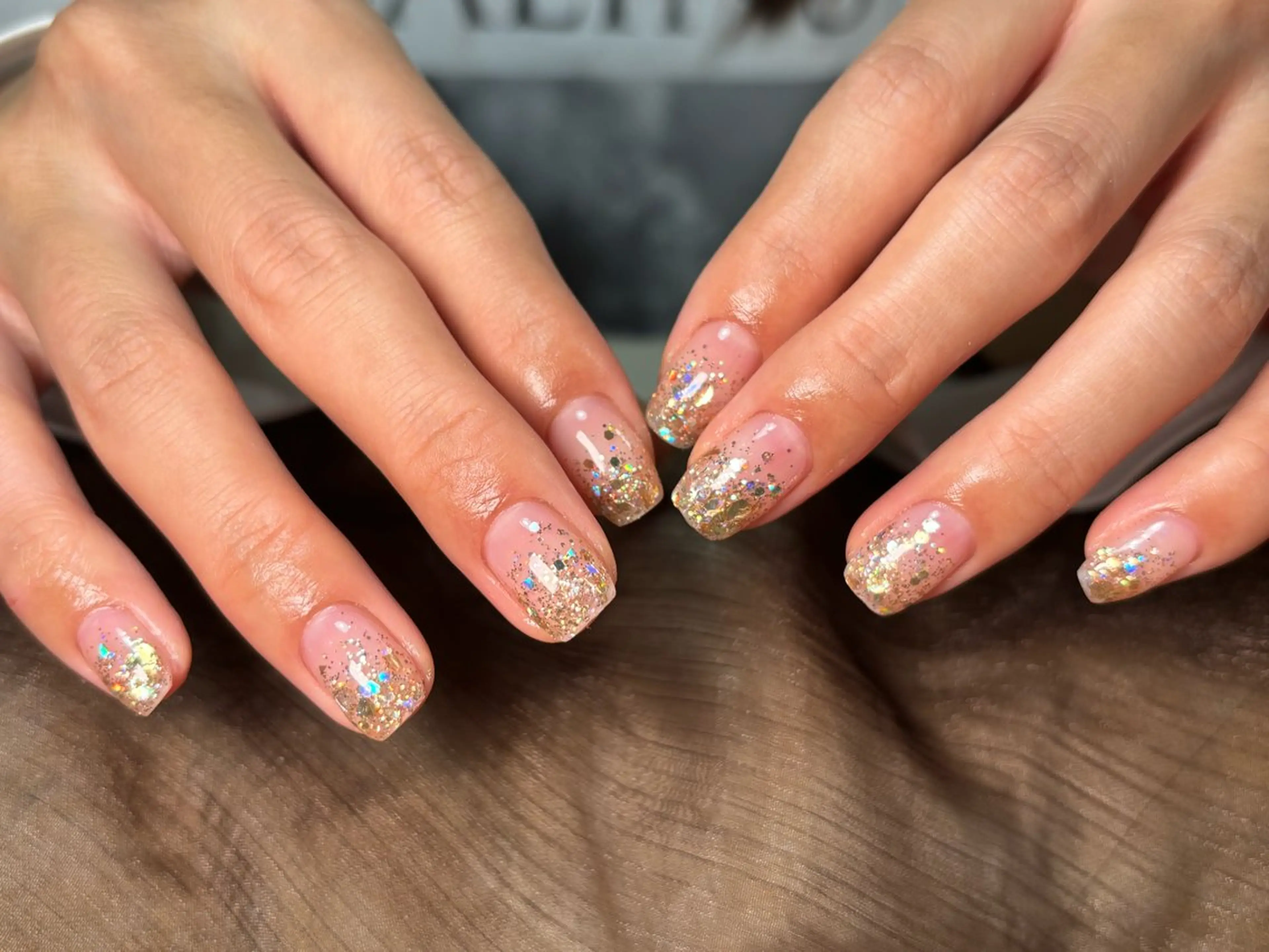 当日限定❣️【ラメグラデーション】ベース1色まで🎀の写真