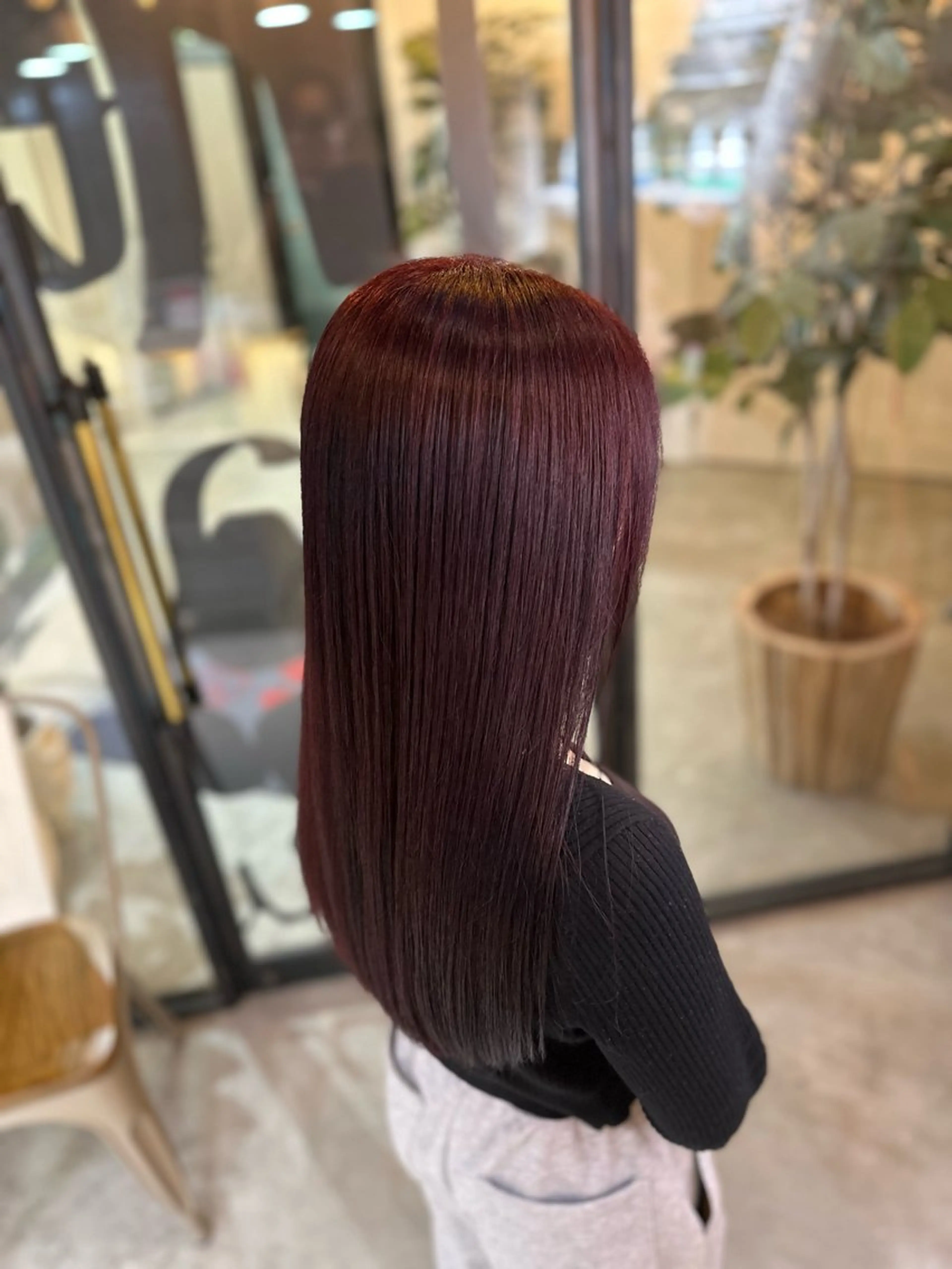 ロング カラー レッドカラー 溜 一太のヘアスタイル