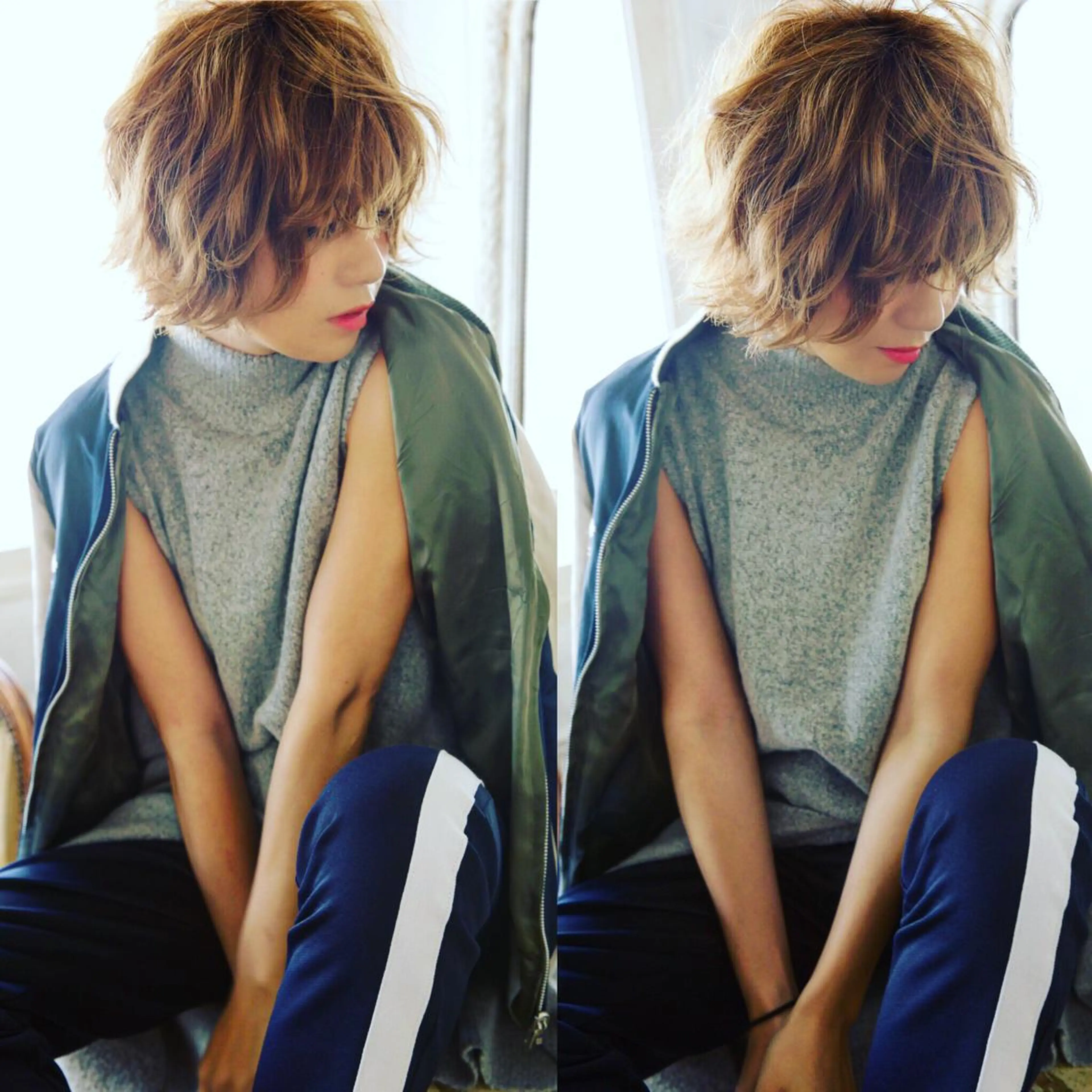 ショート カラー パーマ ヘアアレンジ メンズ ショートヘア attrait(アトレ)藤沢所属・高瀬 信幸のヘアスタイル