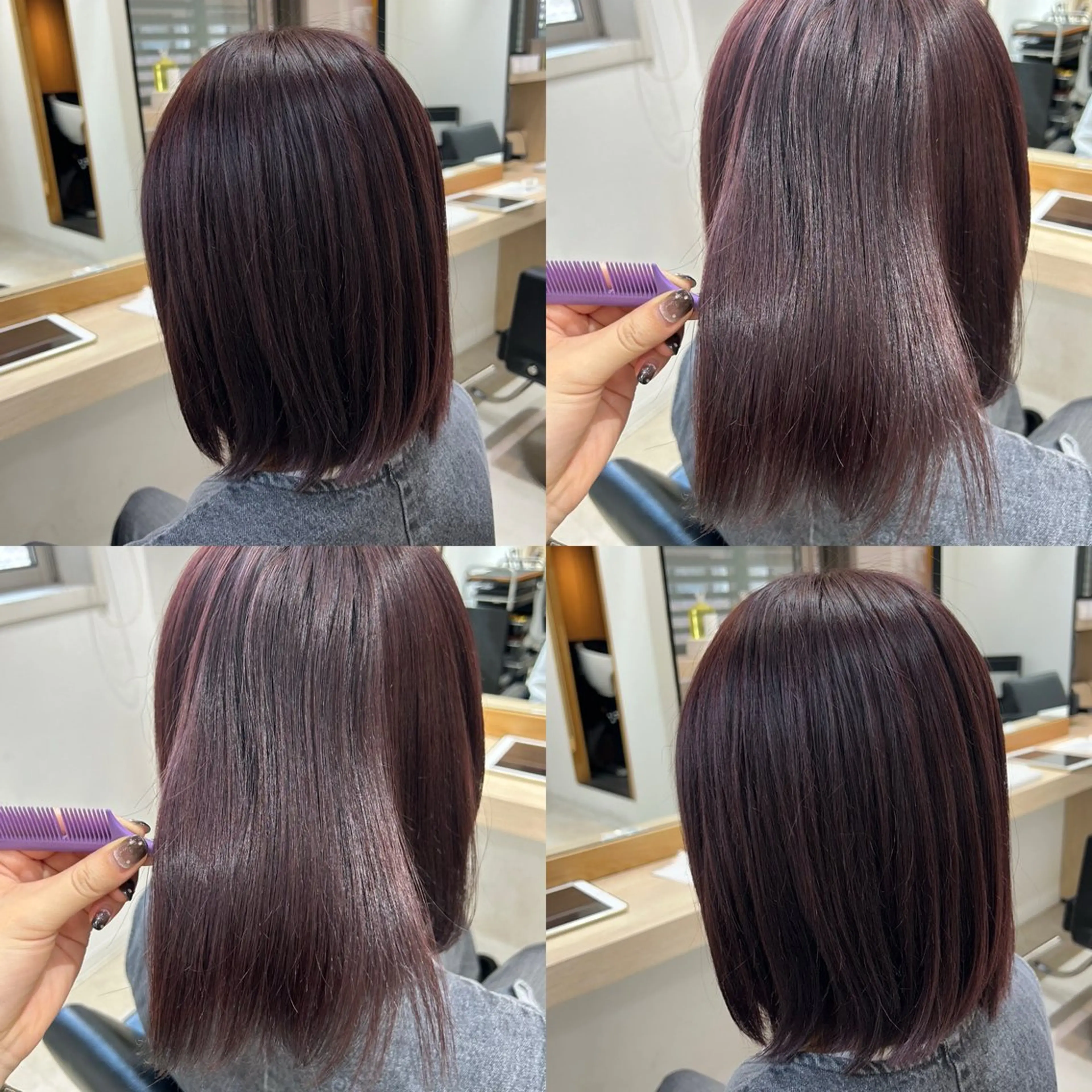 ミディアム カラー カット ヘアカラー トリートメント 🤍透明感/韓国風 🤍サクラギヒトミのヘアスタイル