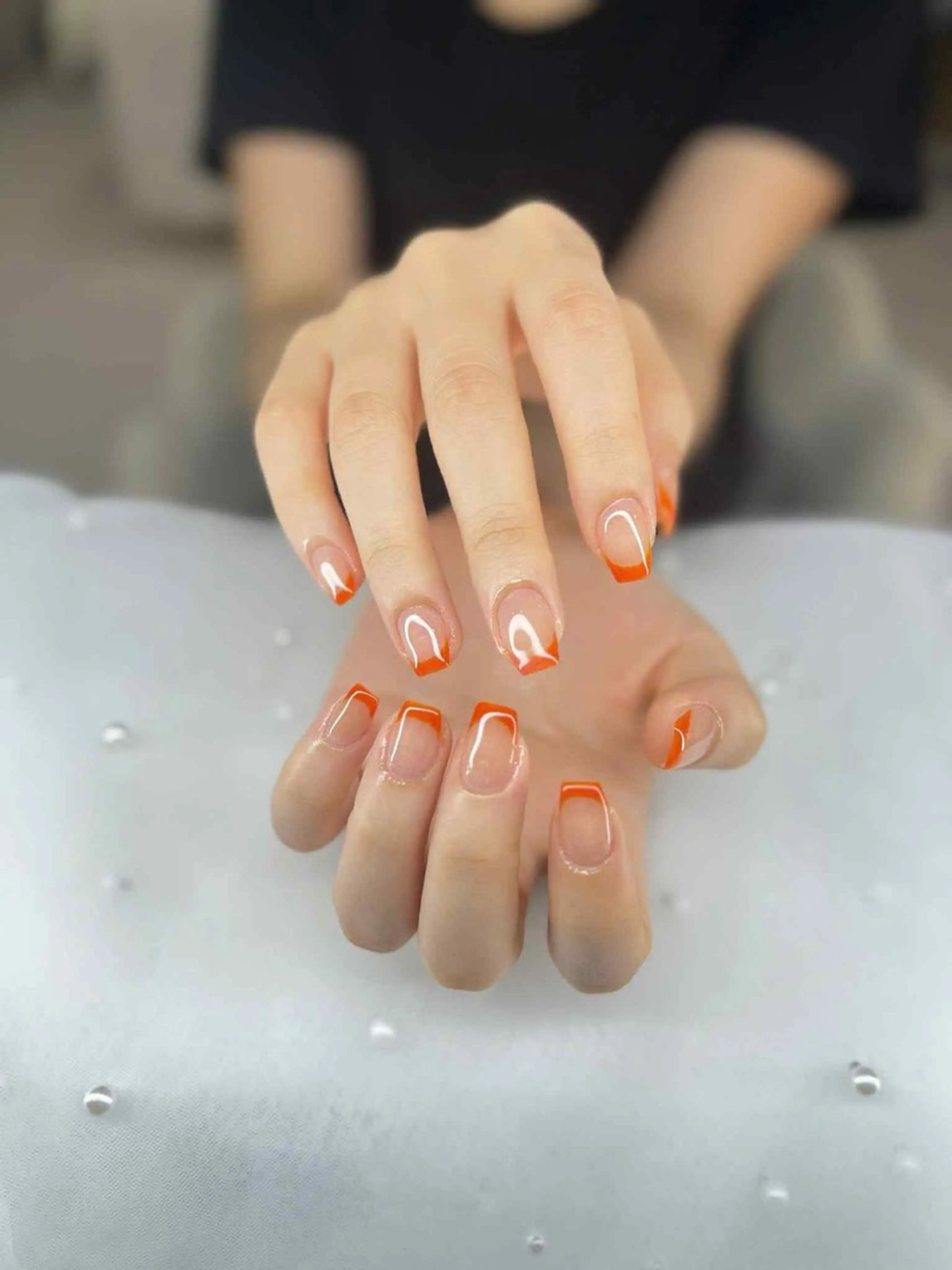 ネイル アートネイル フレンチネイル ジェルネイル グラデーション 韓国ネイル 村中 ハナのネイルデザイン