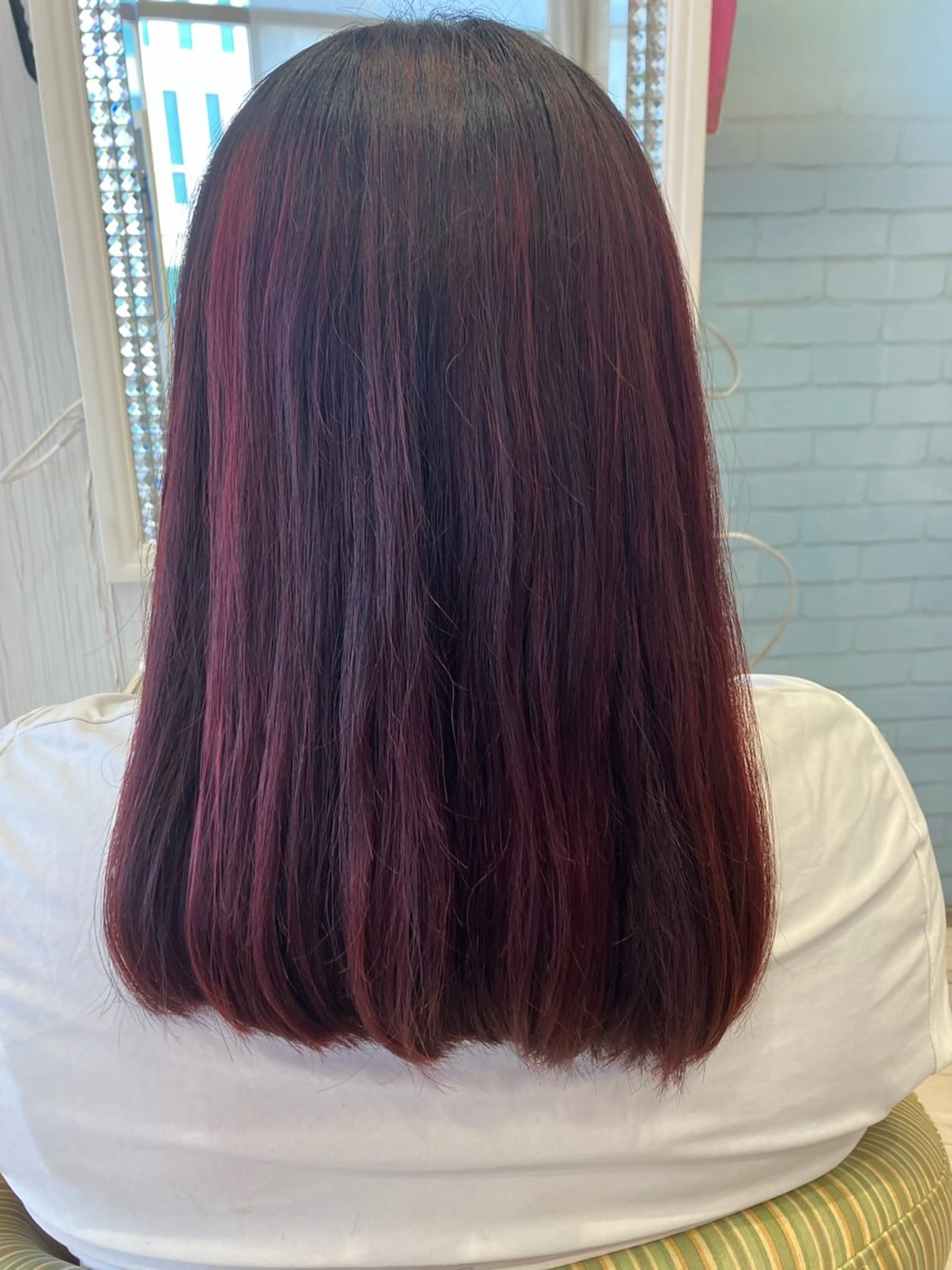 ミディアム カラー ミディアムパーマ ダブルカラー グラデーションカラー ハイライトカラー インナーカラー ヘアカラー 永倉 はるかのヘアスタイル