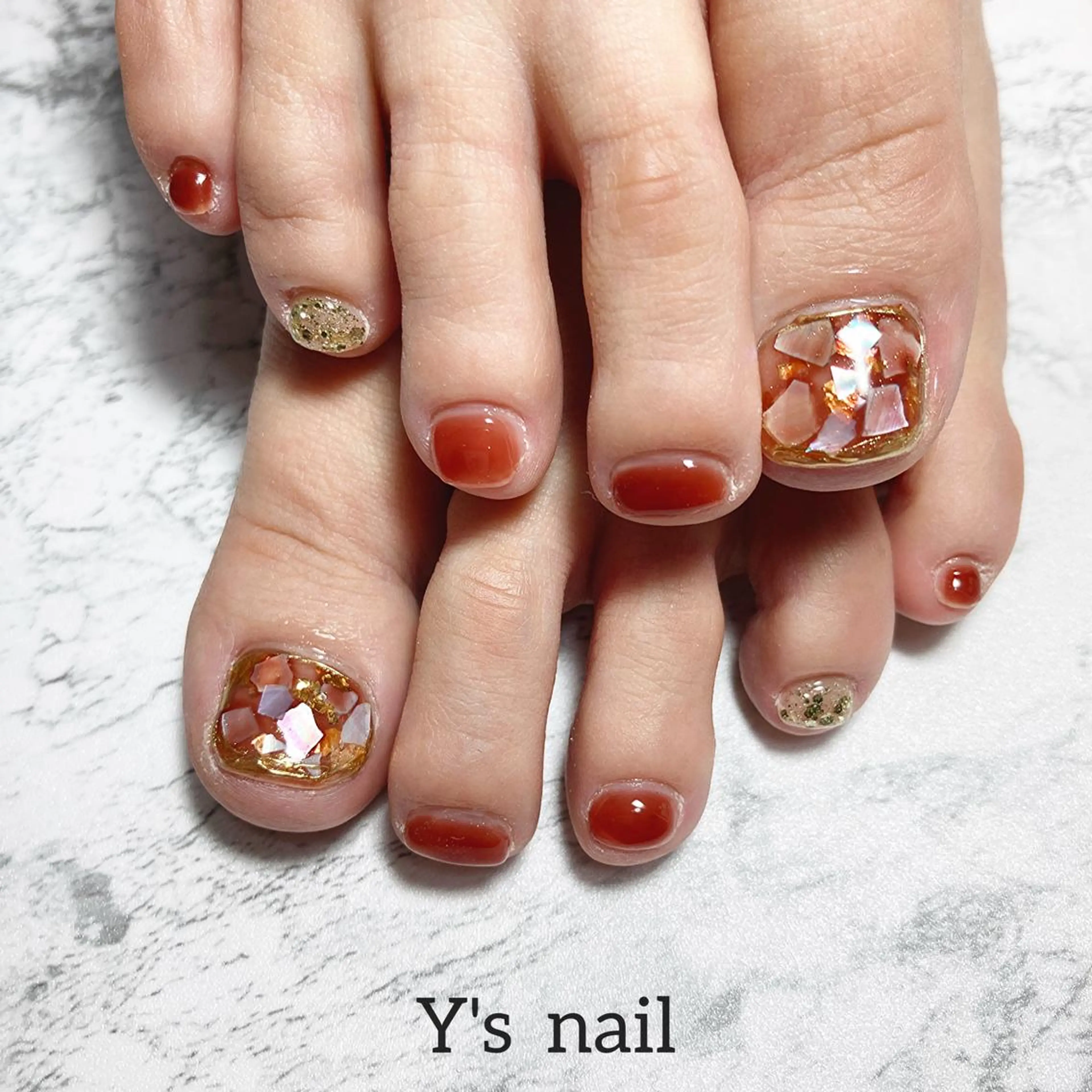 ネイル フットネイル 手書きが得意🖌️ Y’s  nailのネイルデザイン