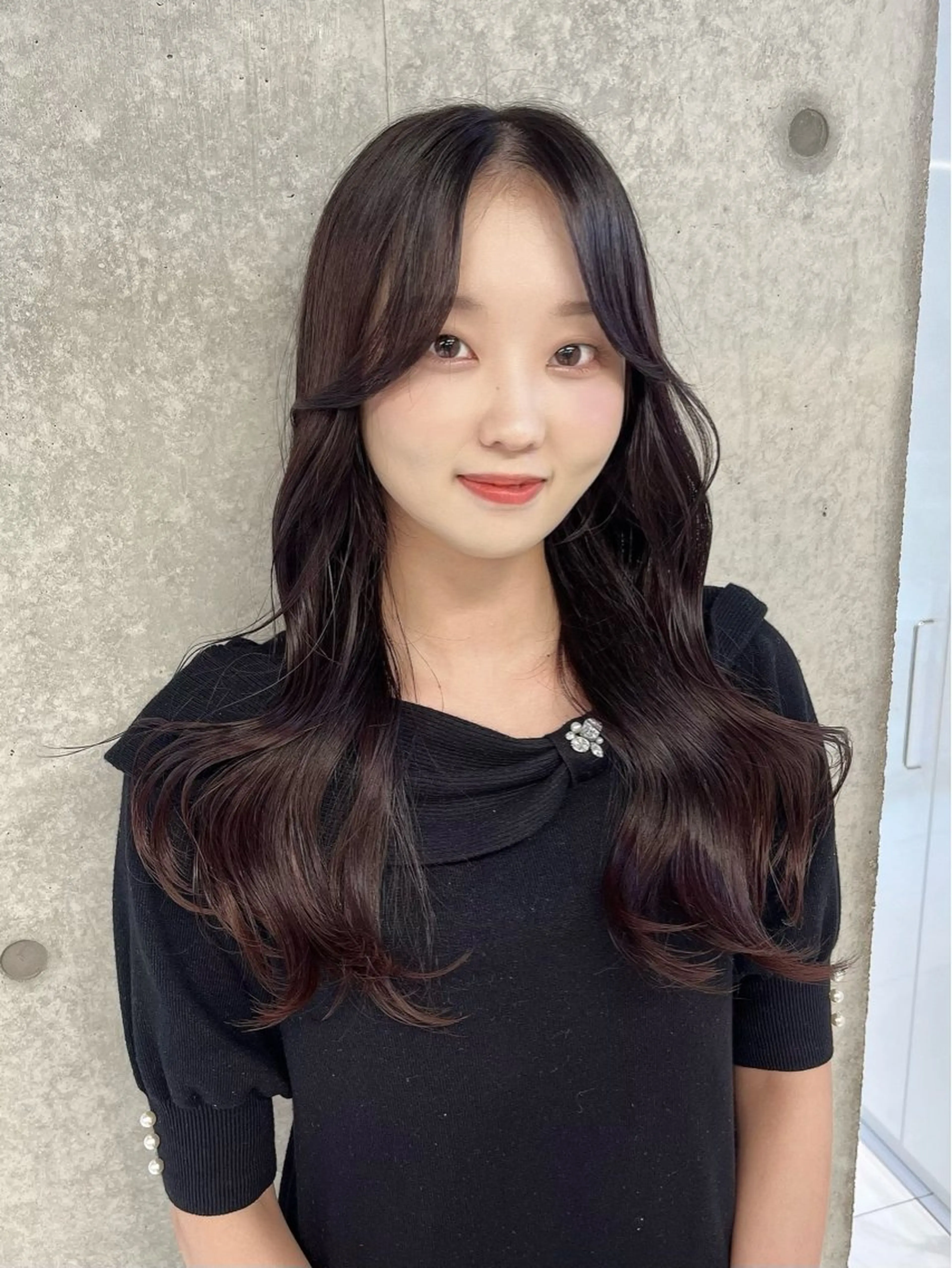 ロング カラー レイヤーカット りおな/エクステ /ミルクティーカラーのヘアスタイル