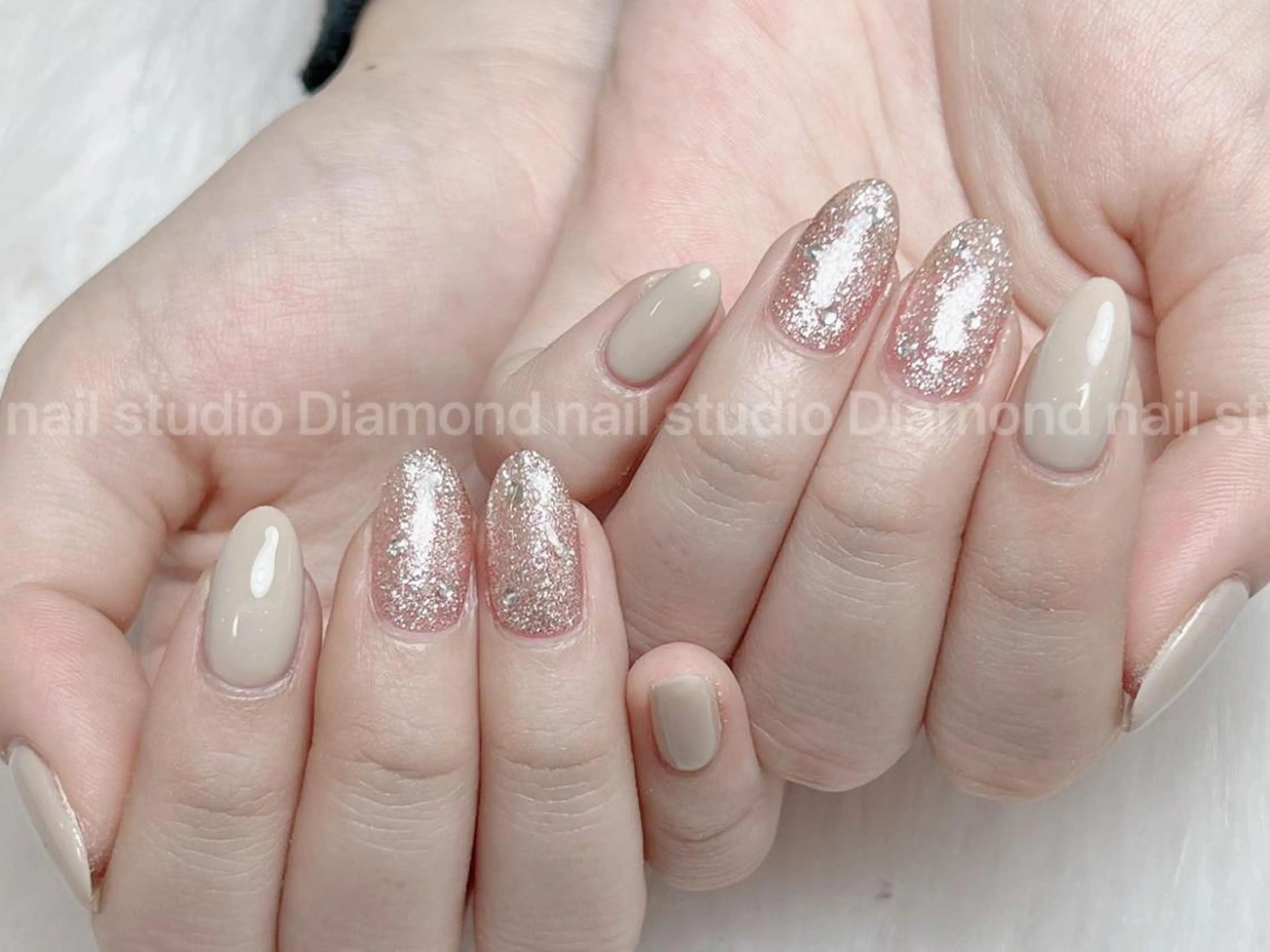 ミディアム ハンドネイル DIAMOND 💦のネイルデザイン