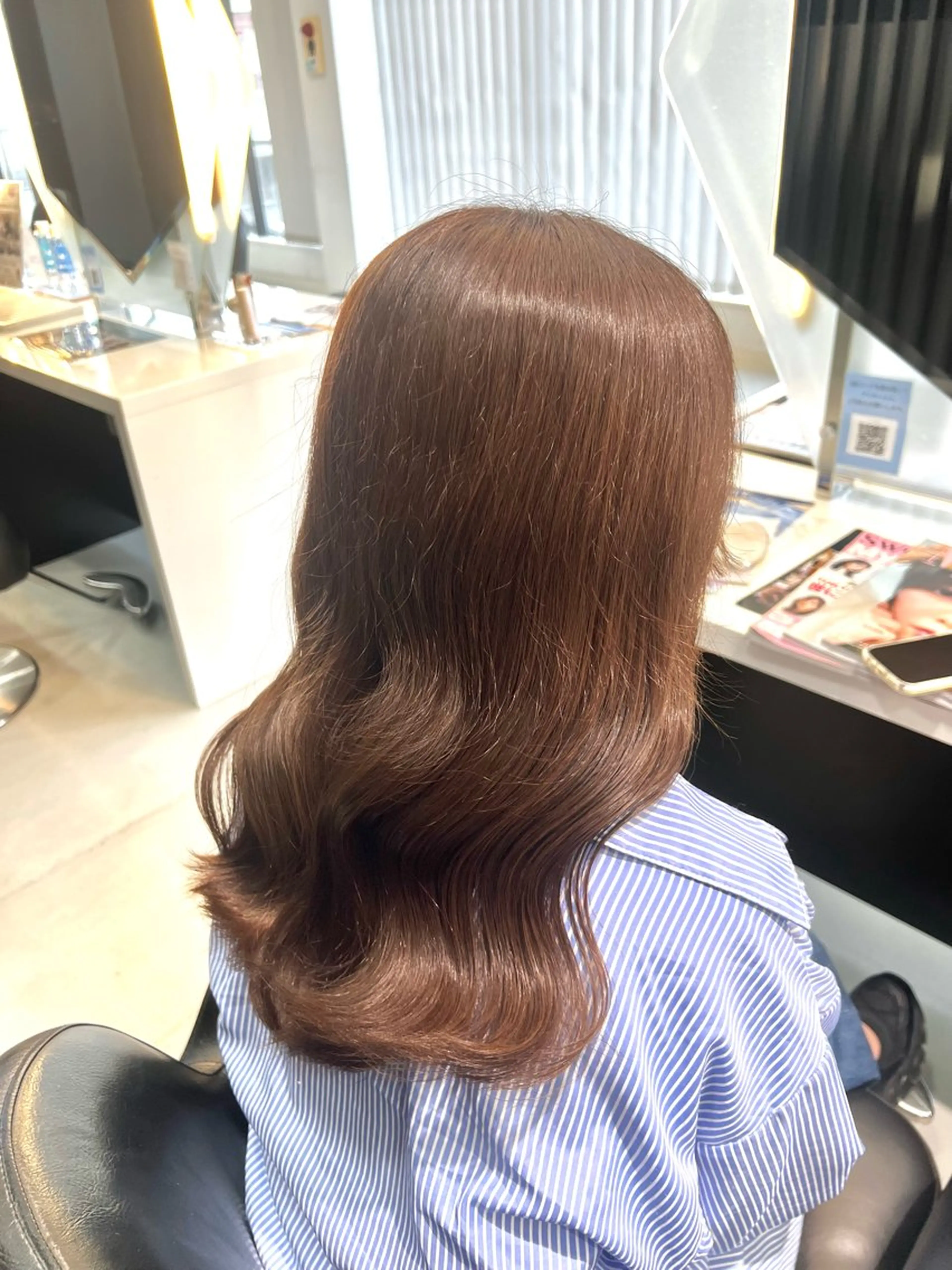 ロング 韓国風顔まわり/ベー ジュ/マツエク♡美咲のヘアスタイル