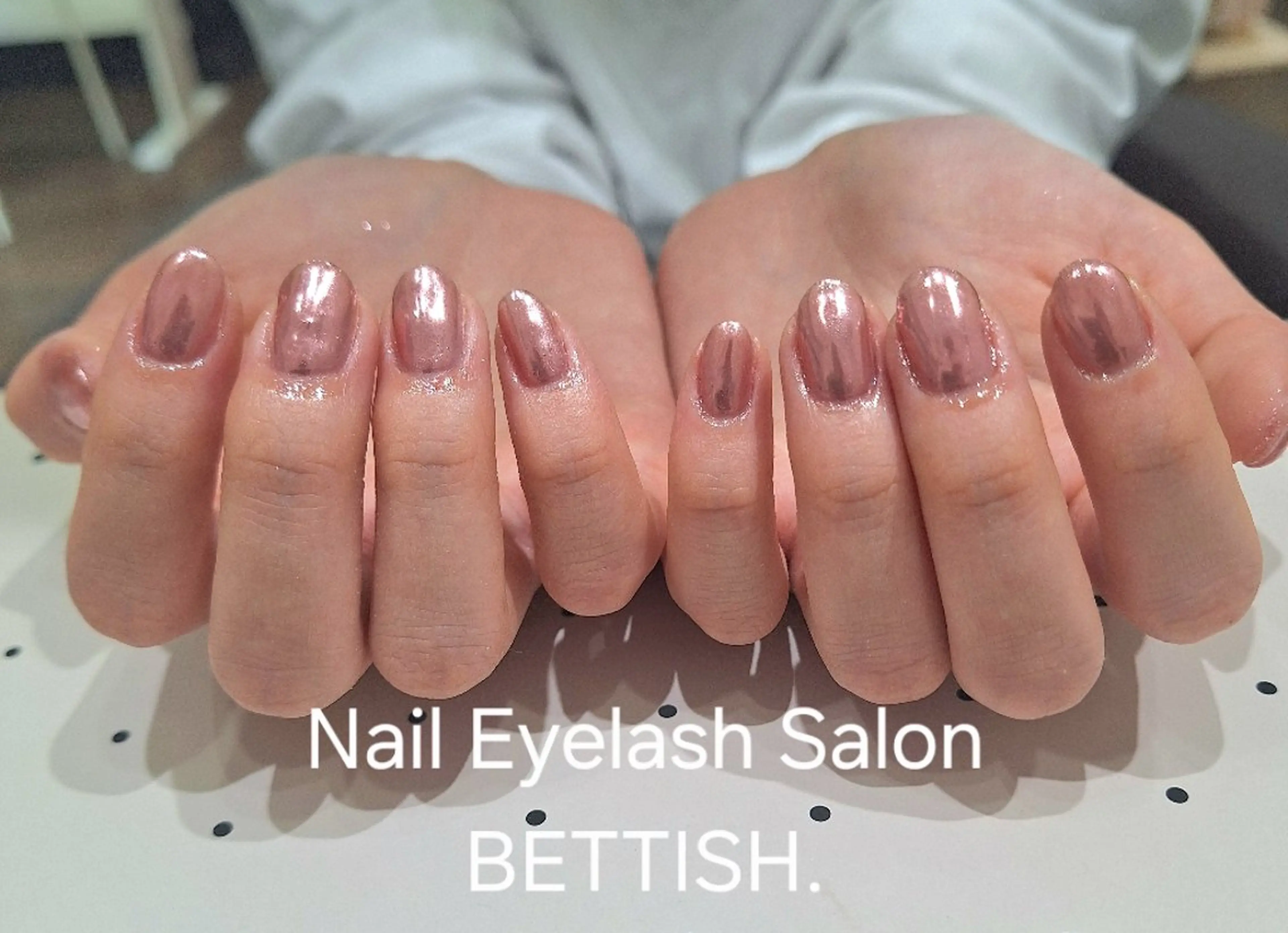 ネイル ミラーネイル ピンク ハンドネイル BETTISH AIRIのネイルデザイン