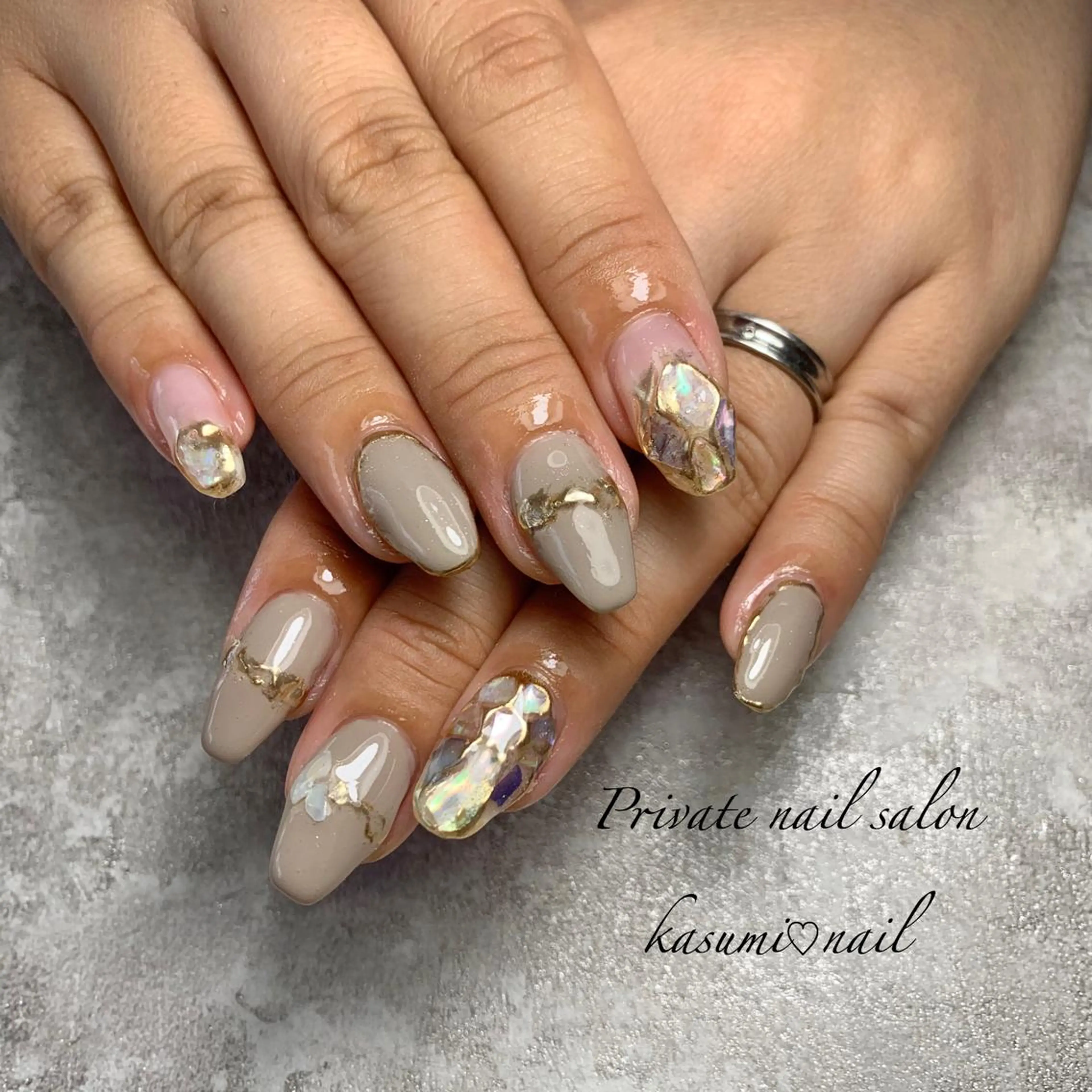 ネイル アートネイル フットネイル ジェルネイル マグネットネイル 大理石ネイル(マーブル) KASUMI♡ Nailのネイルデザイン