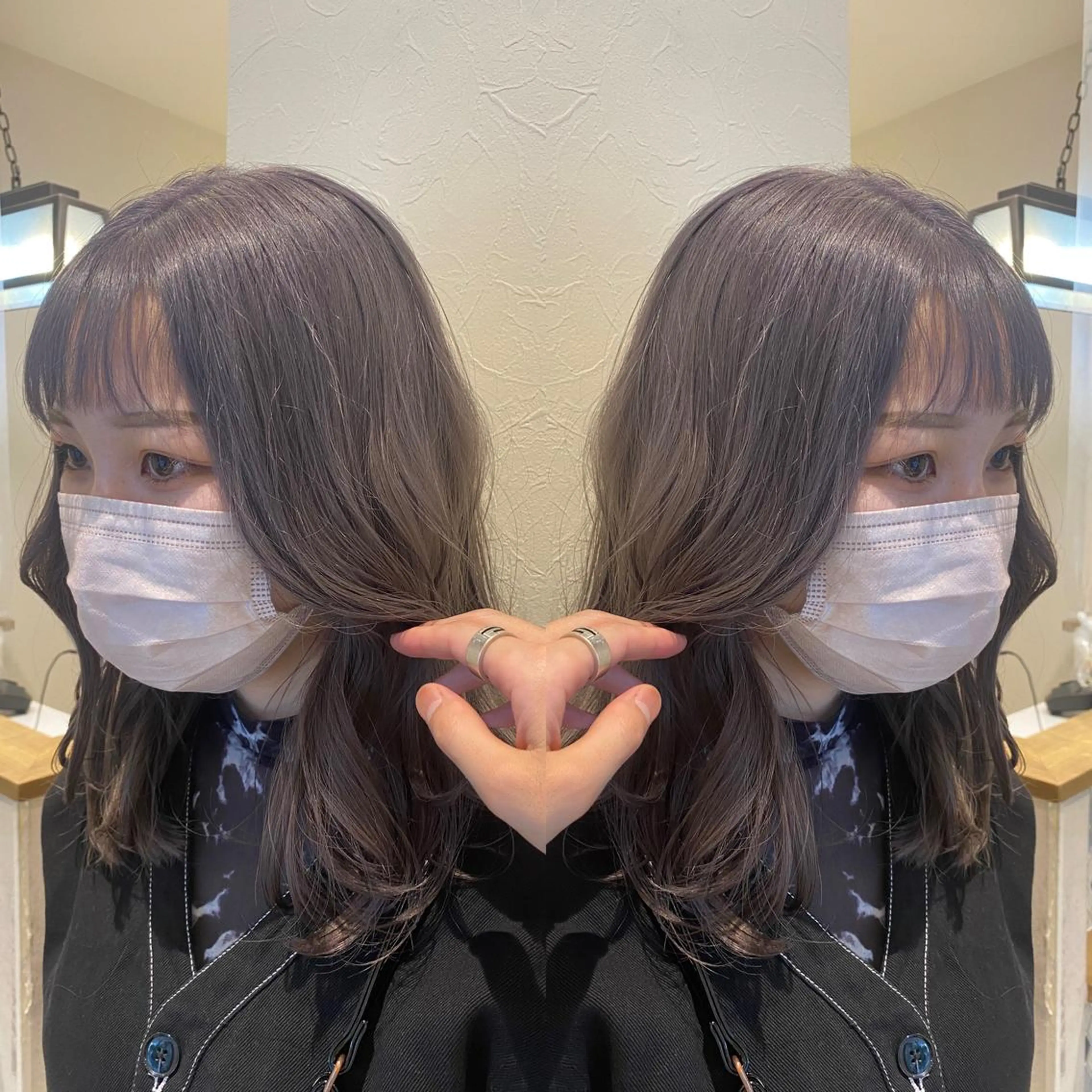 ミディアム Livnaリヴナ立川所属・レイヤー/ハイライト /立川/赤池宏隆のヘアスタイル