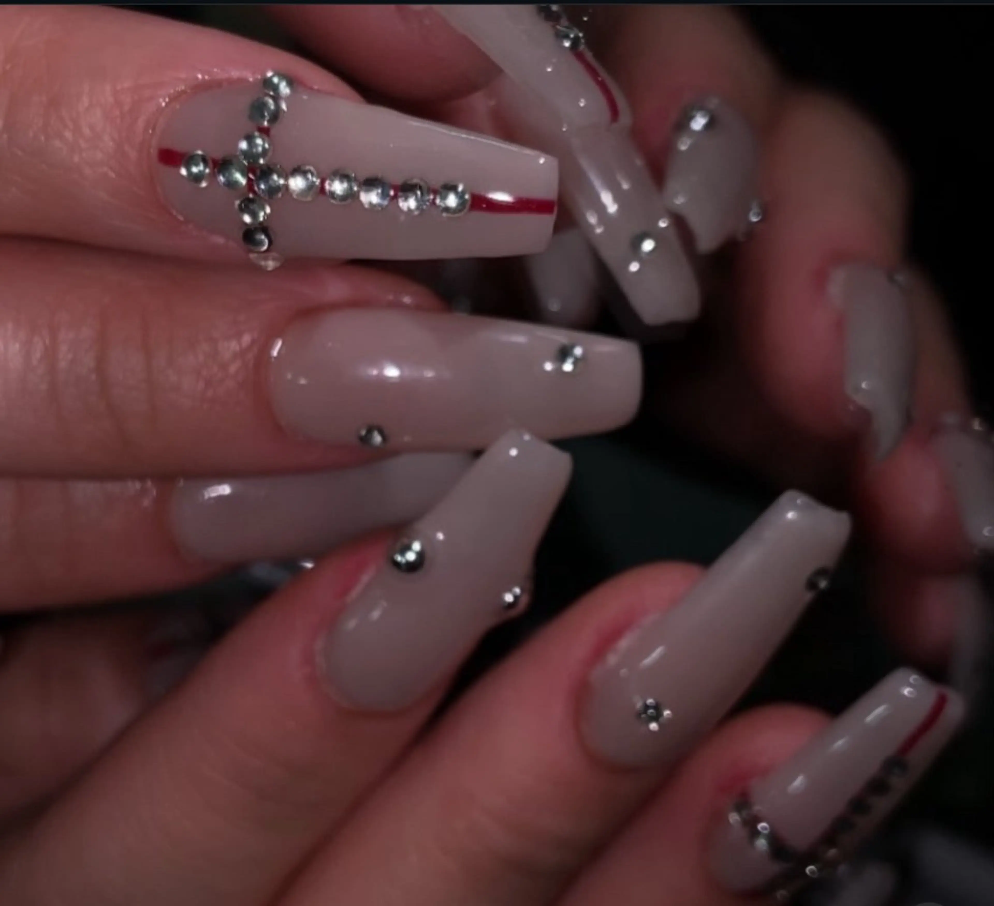 ネイル 長さ出し ハンドネイル 💎ラピスラズリ💎 rionaのネイルデザイン