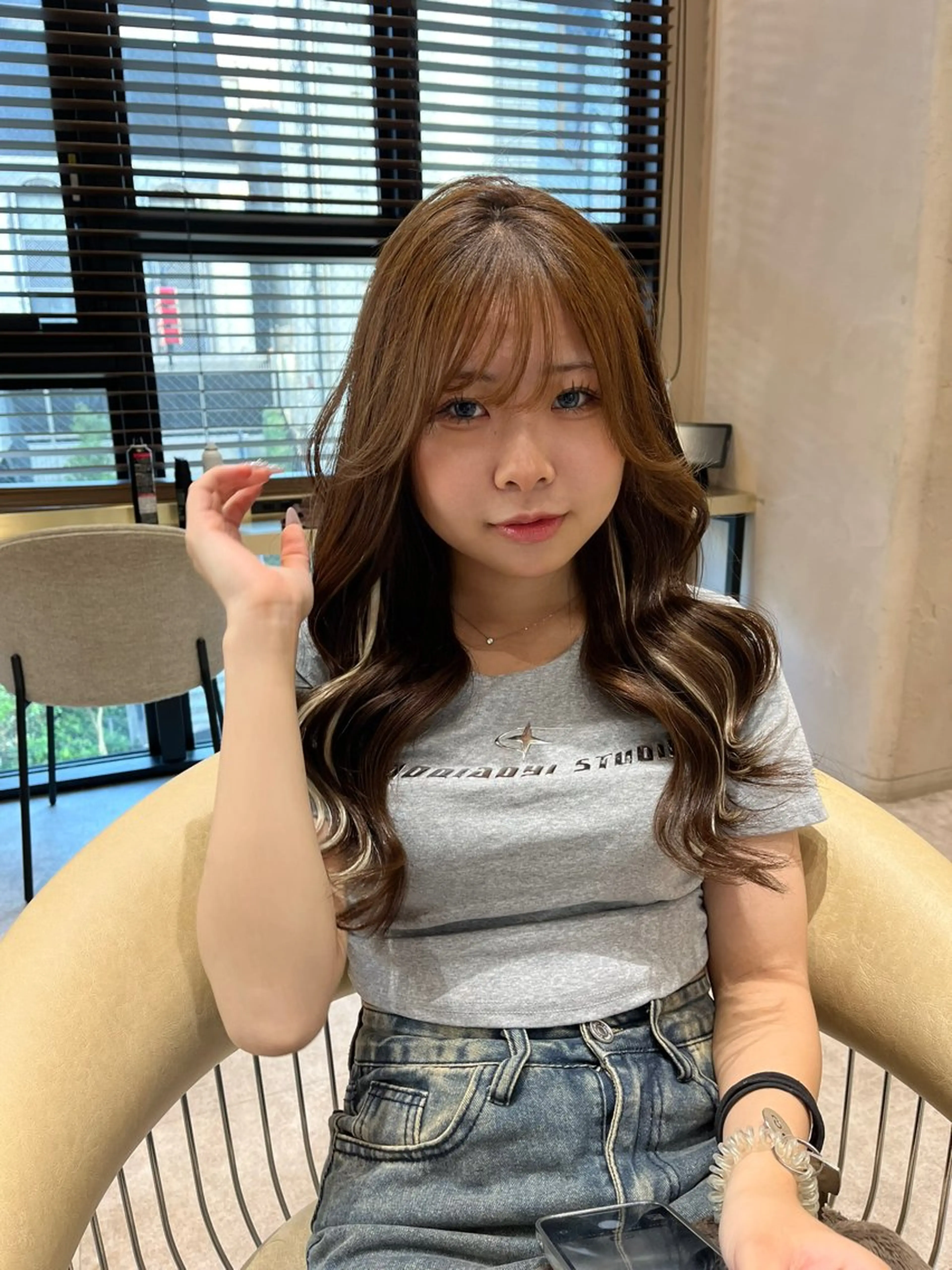 セミロング カット ヘアカラー トリートメント 韓国ヘア/ベージュ カラー/髪質改善/涼のヘアスタイル