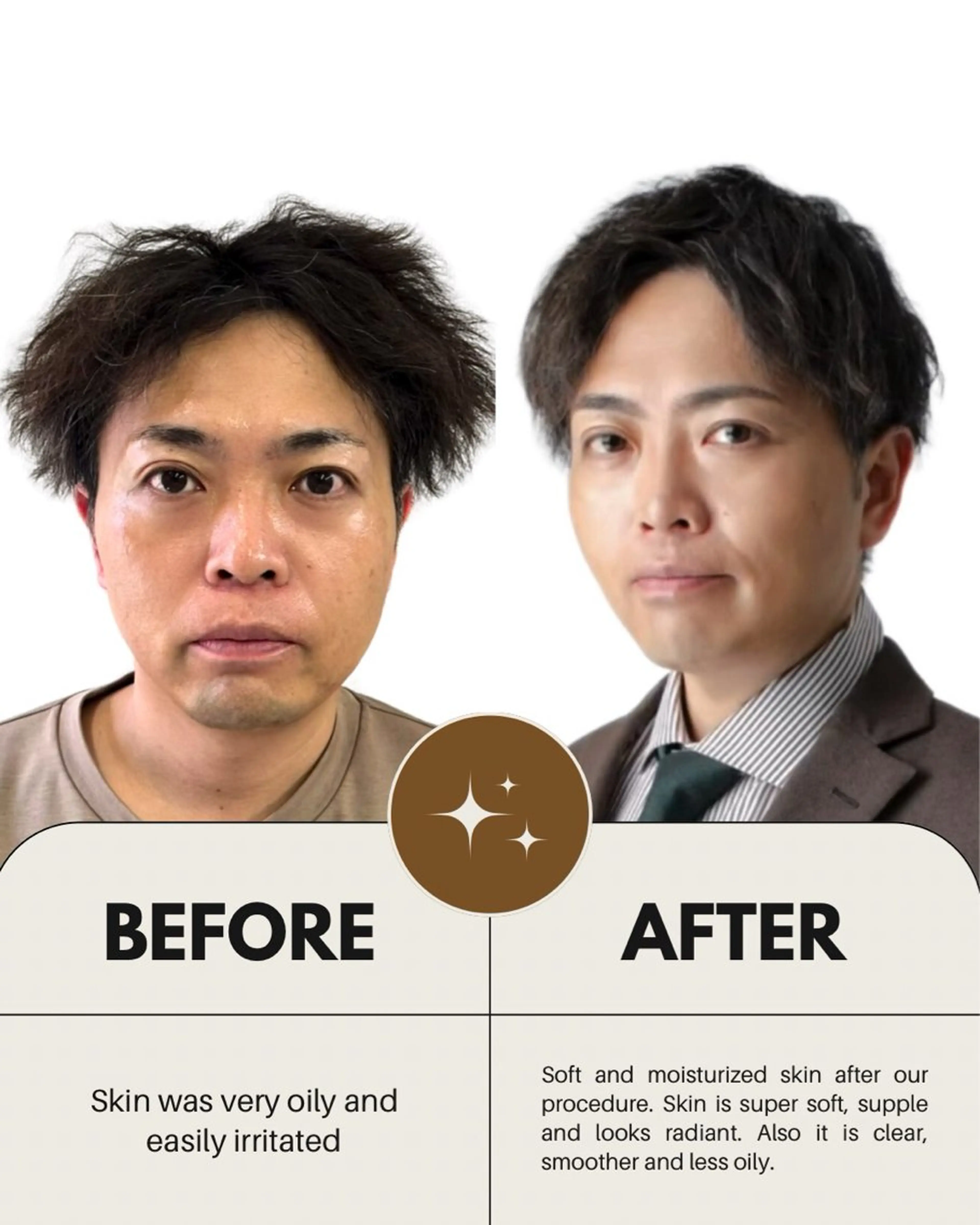 メンズヘアセット＆メンズメイクの写真