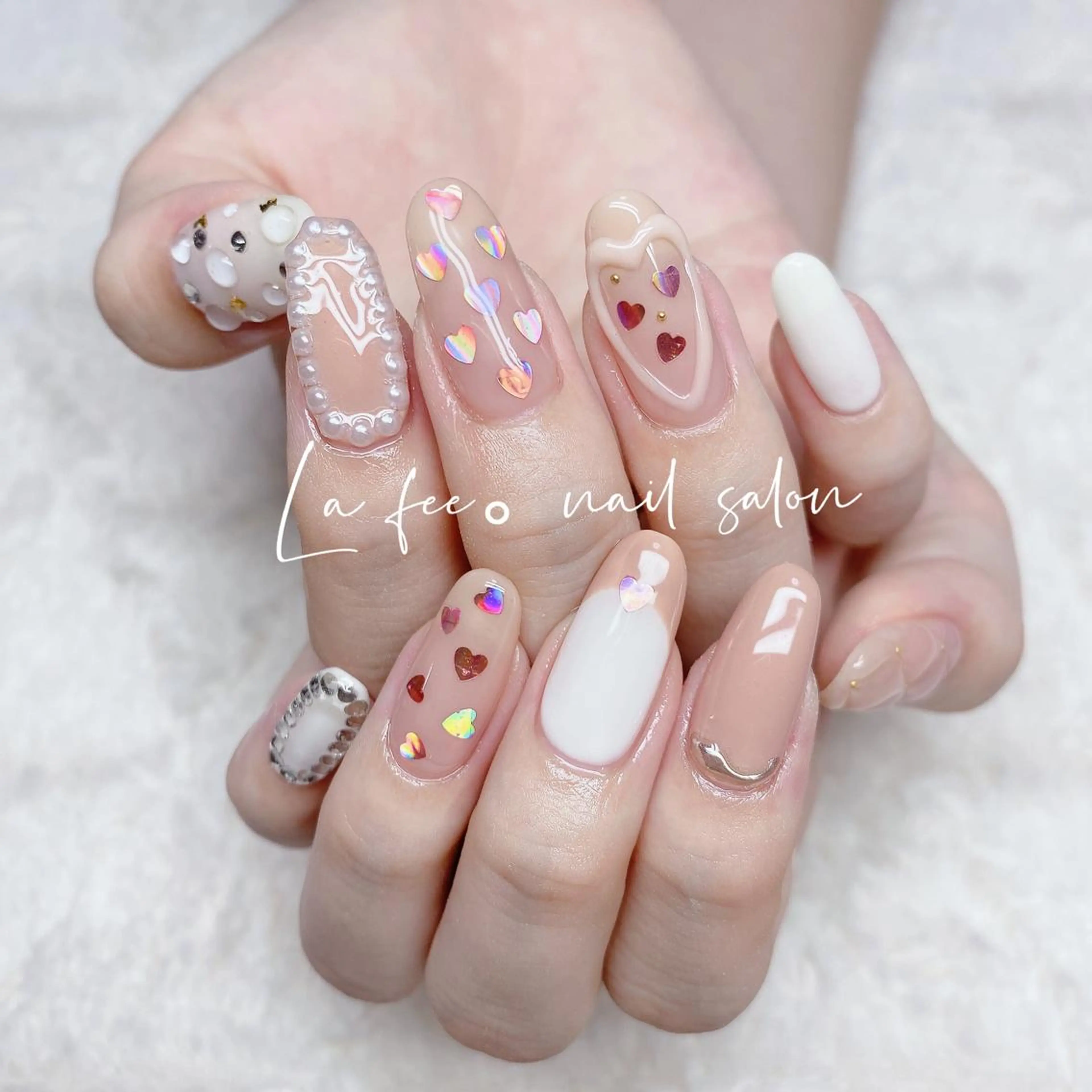 カラー ネイル ハンドネイル ハンドケア La feeのネイルデザイン