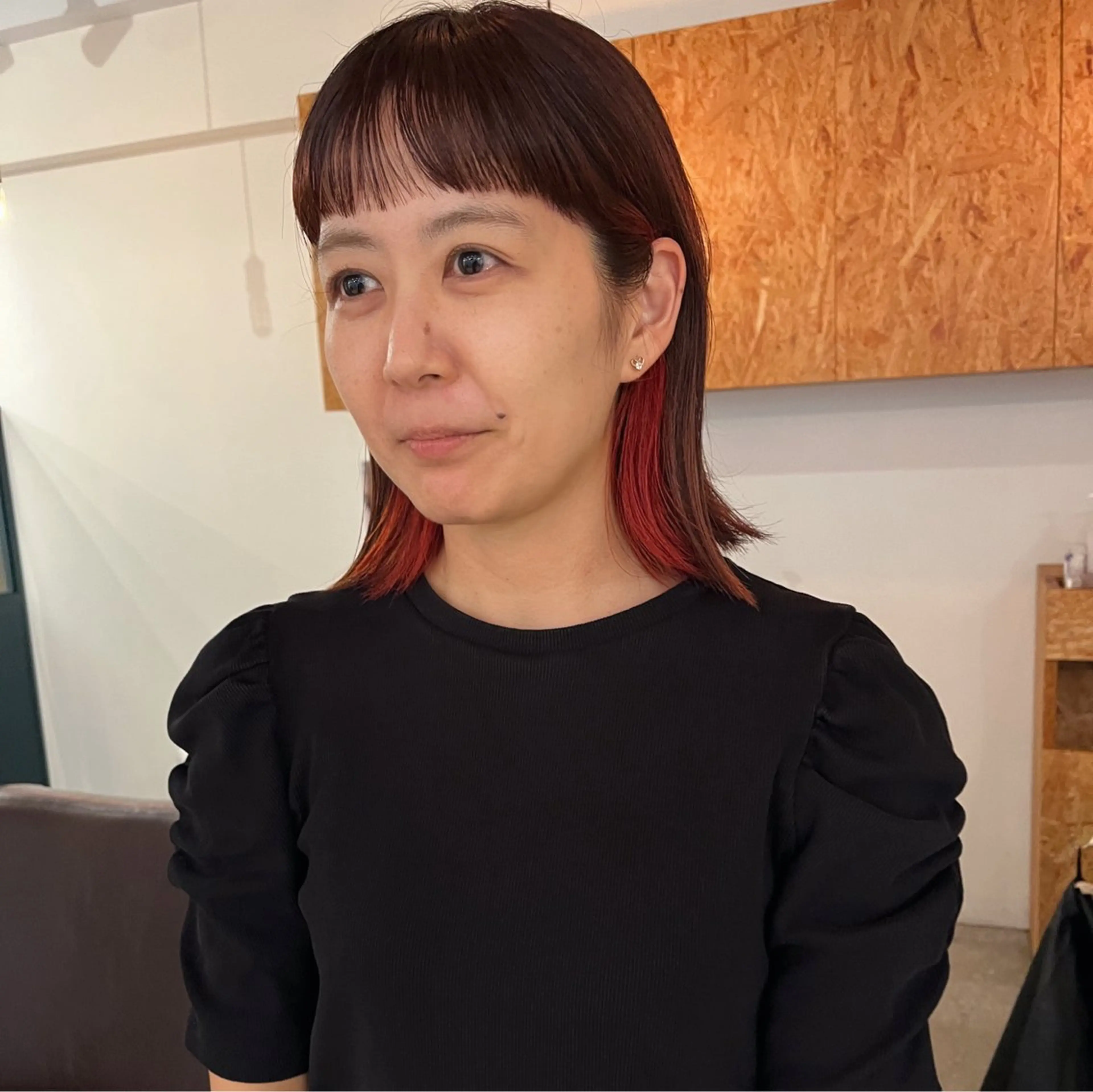 カラー オレンジ 暖色/パーマ 🌼クニトウメイのヘアスタイル