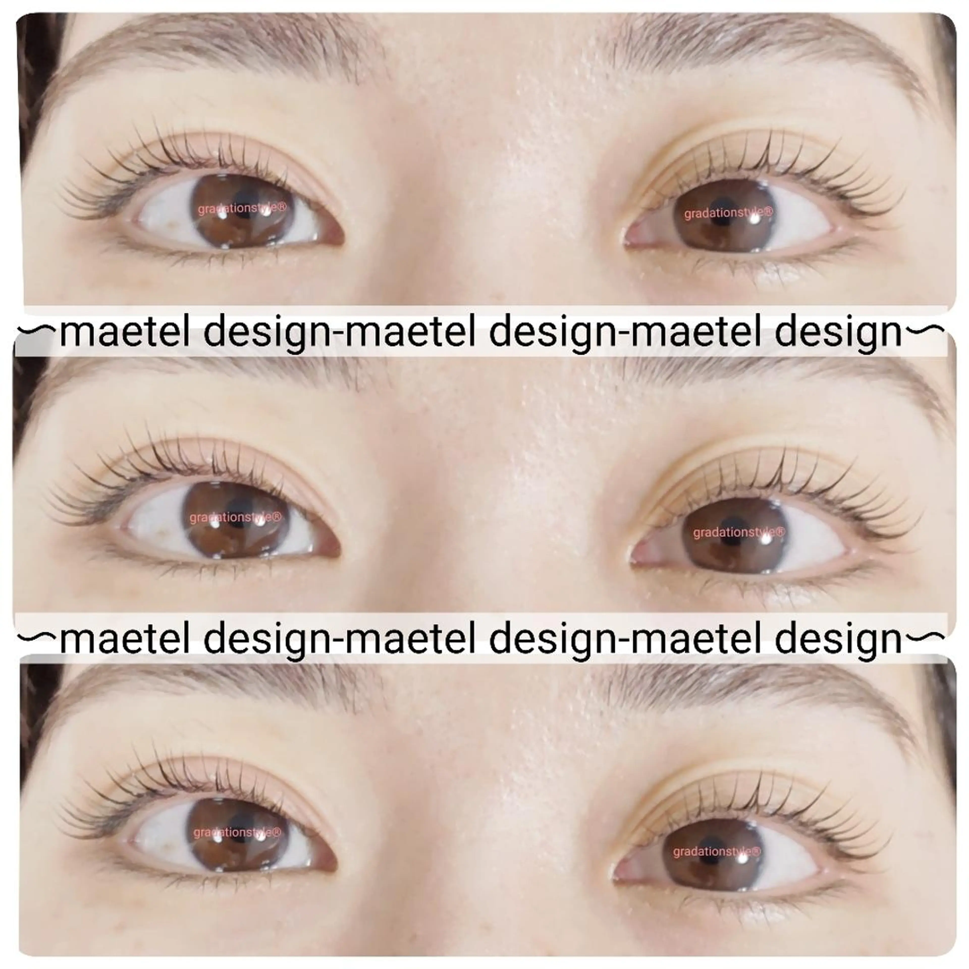 マツエク・マツパ 一重×まつ毛パーマ 🎼グラデーション スタイル札幌♫*⁠✧のマツエク・マツパデザイン